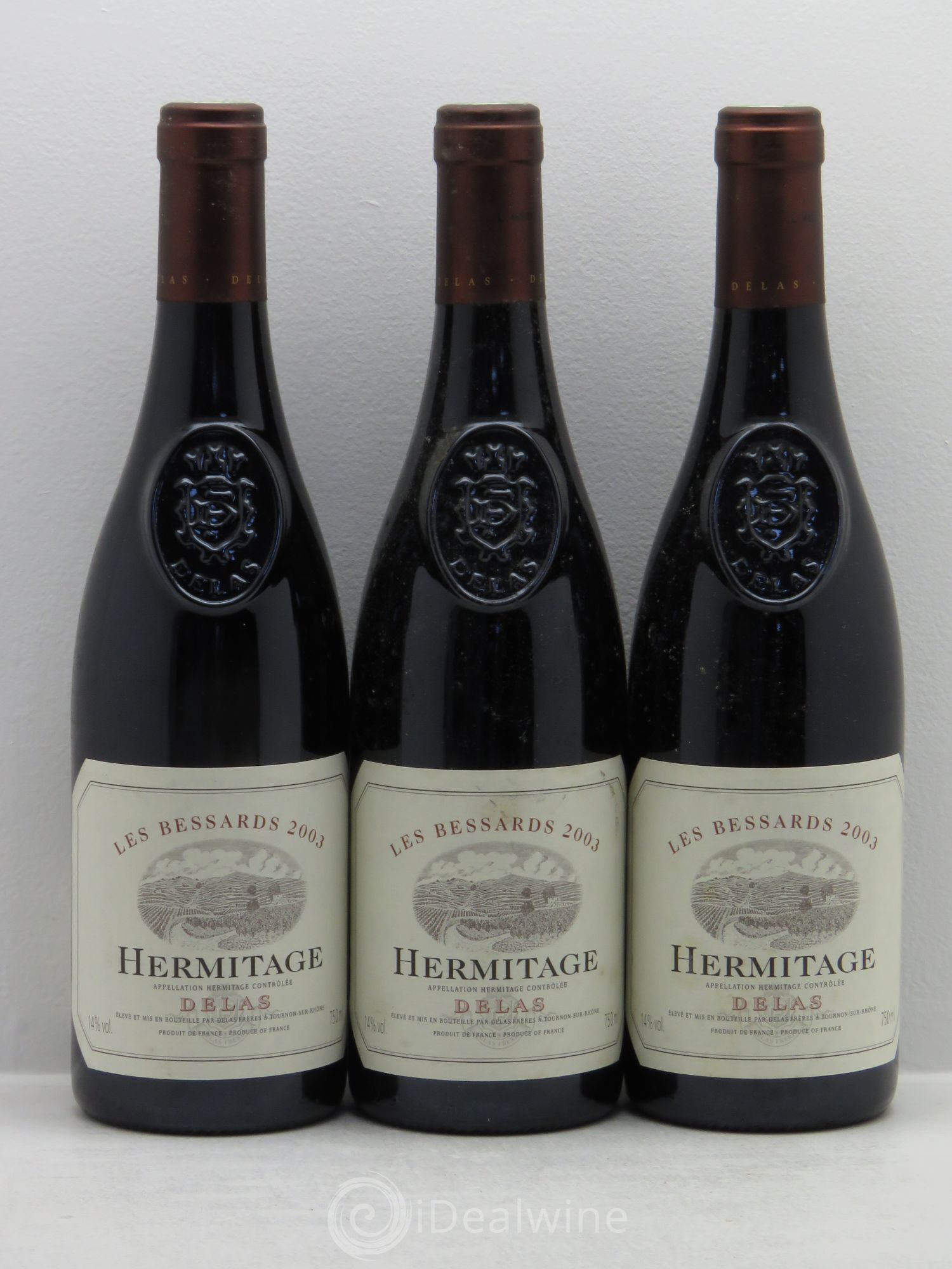 Hermitage Les Bessards Delas Frères 2003 - Lot de 3 bouteilles - 0