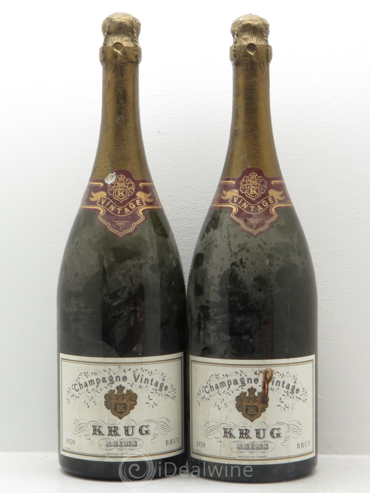 Vintage Krug 1959 - Lot de 2 magnums - 0