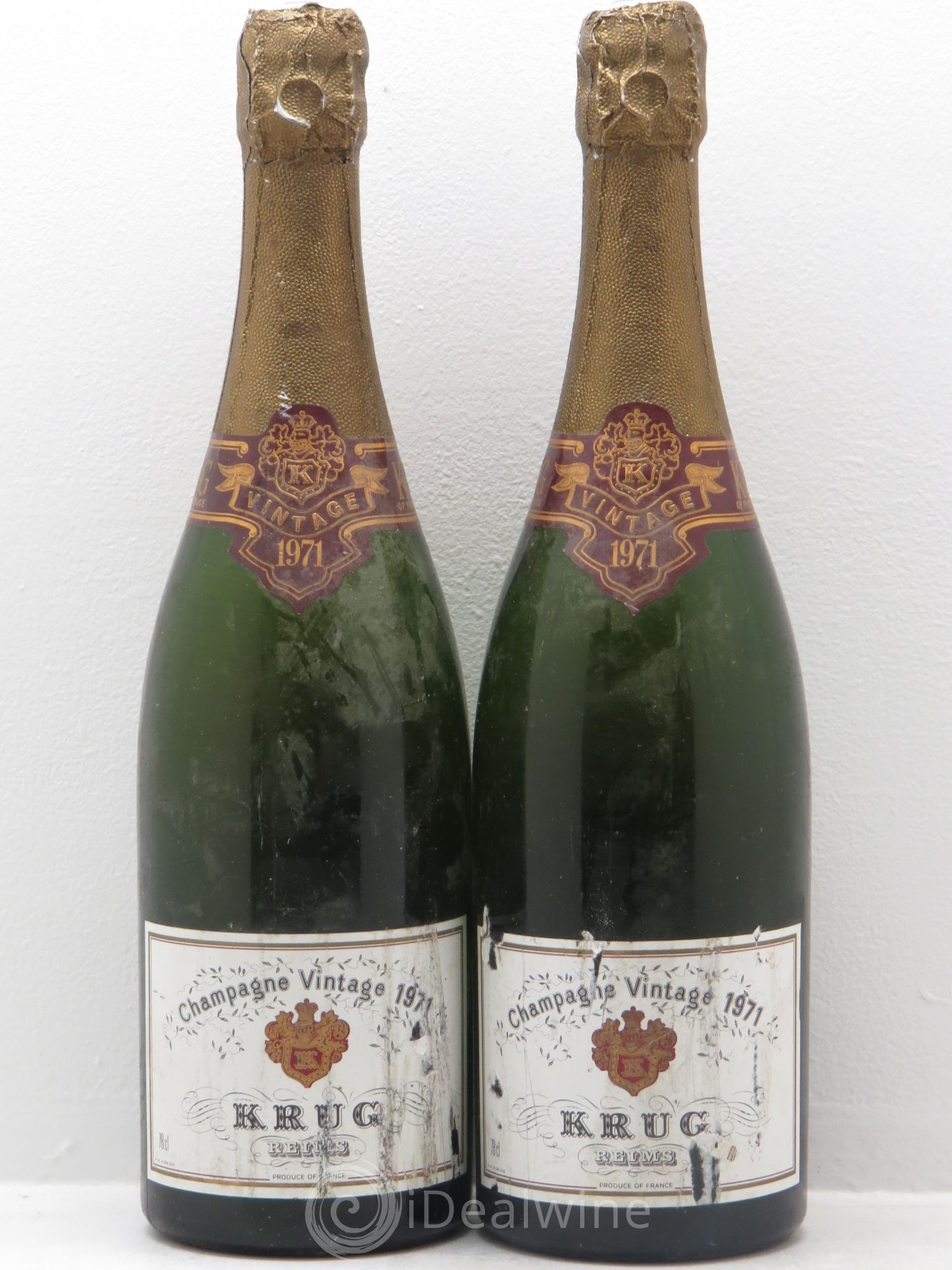 Vintage Krug 1971 - Lot de 2 bouteilles - 0