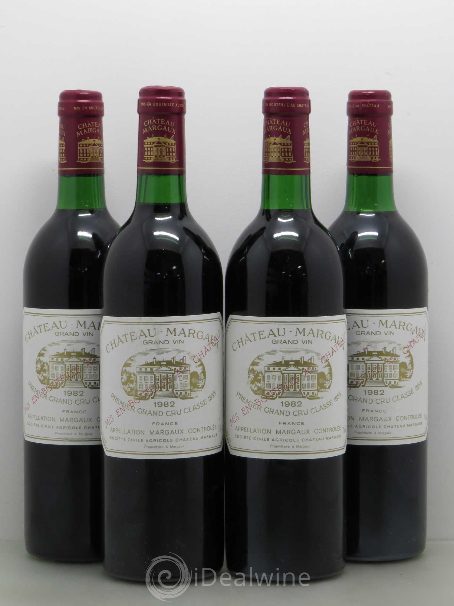 Château Margaux 1er Grand Cru Classé 1982 - Lot de 4 bouteilles - 0