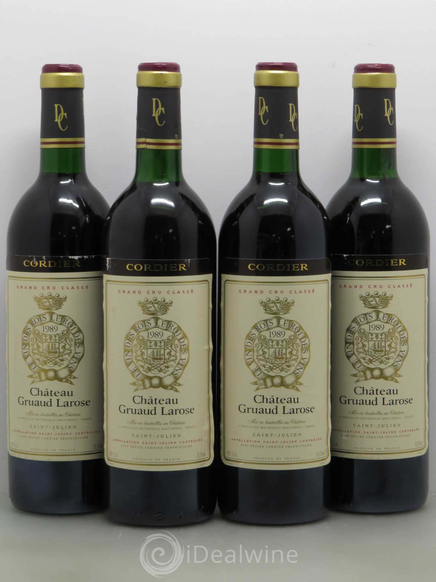 Château Gruaud Larose 2ème Grand Cru Classé 1989 - Lot de 4 bouteilles - 0