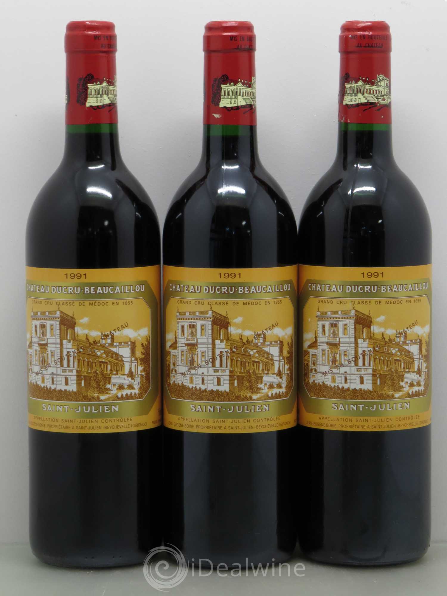 Château Ducru Beaucaillou 2ème Grand Cru Classé 1991 - Lot de 3 bouteilles - 0