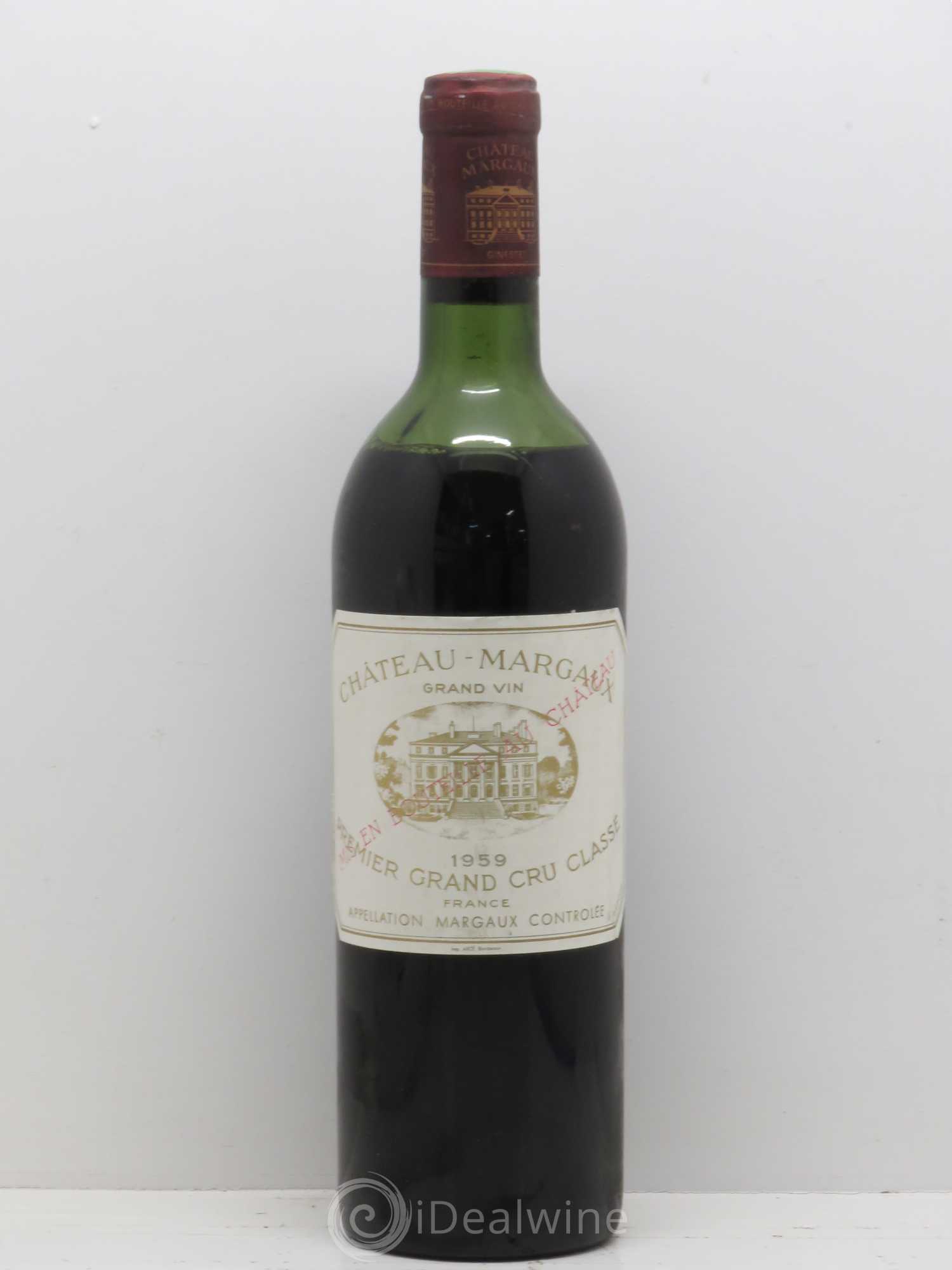 Château Margaux 1er Grand Cru Classé Capsule négoce Ginestet 1959 - Lot de 1 bouteille - 0