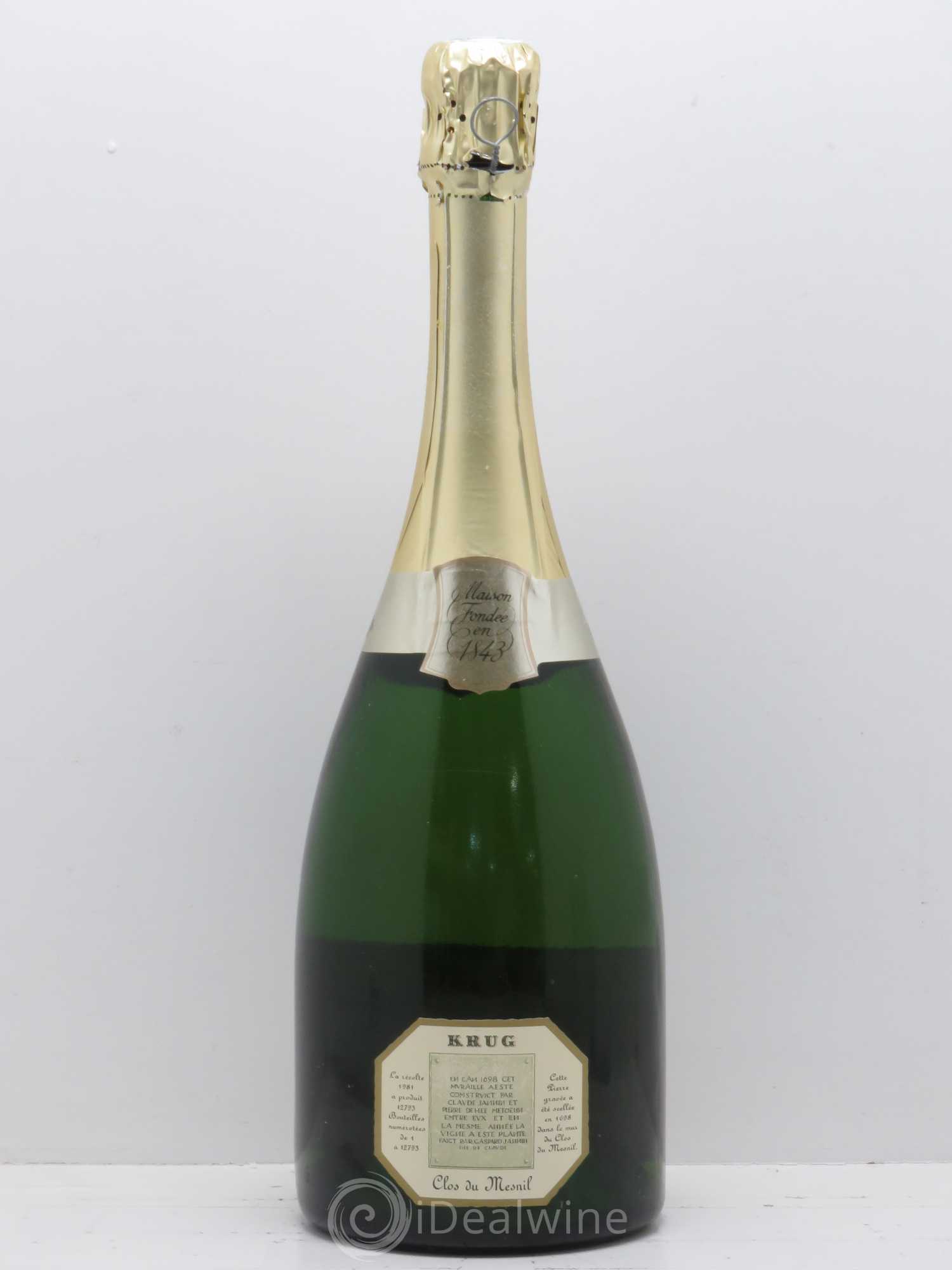 Clos du Mesnil Krug 1981 - Lot of 1 bottle - 1