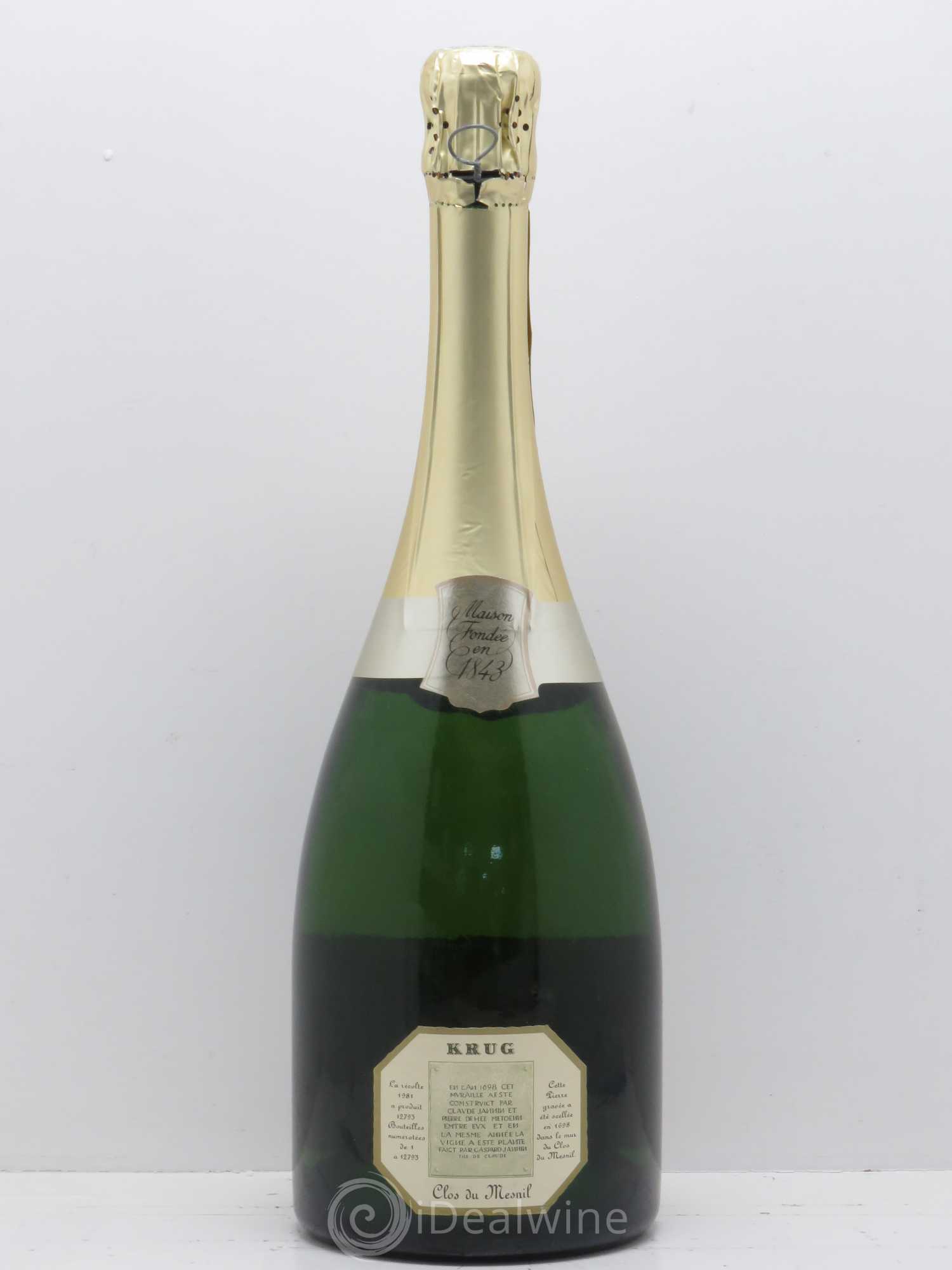 Clos du Mesnil Krug 1981 - Lot de 1 bouteille - 1