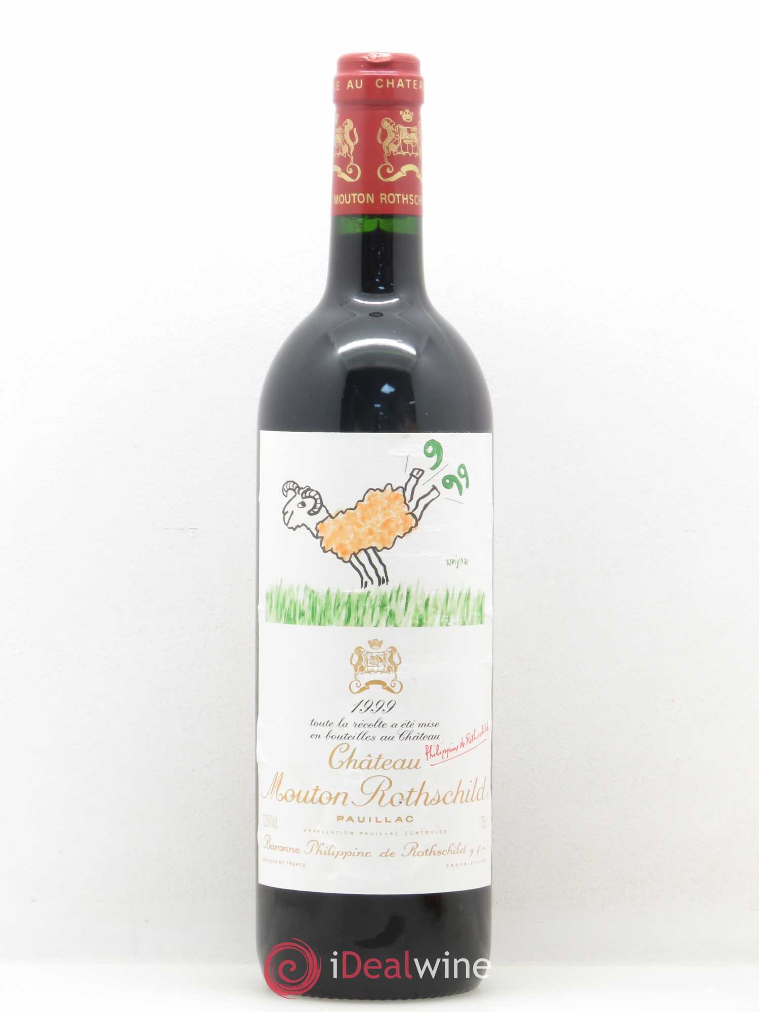 Château Mouton Rothschild 1er Grand Cru Classé 1999 - Lot de 1 bouteille - 0