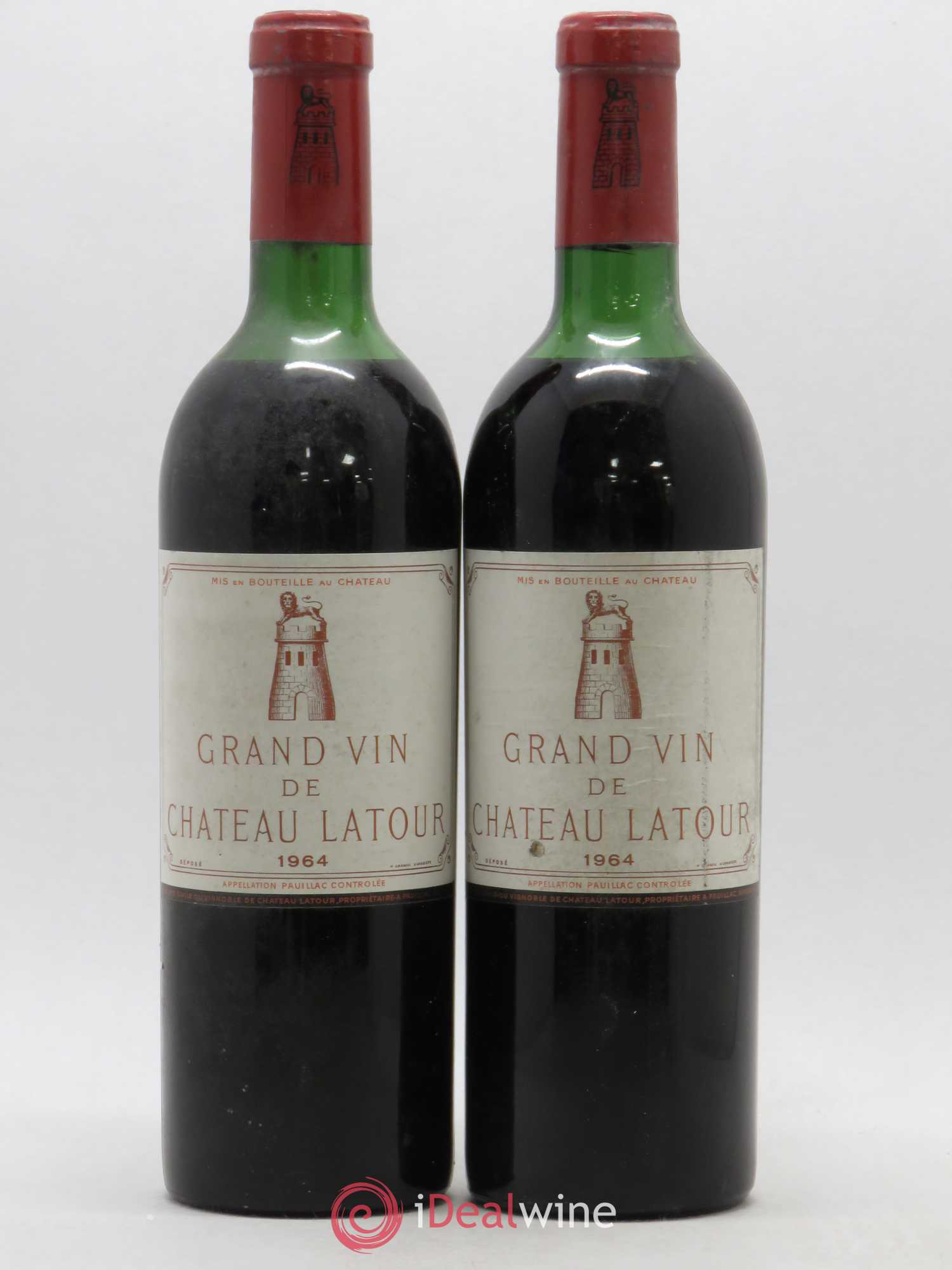 Château Latour 1er Grand Cru Classé 1964 - Lot de 2 bouteilles - 0