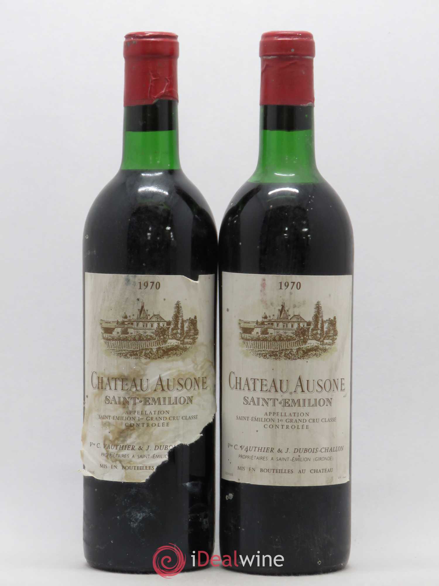Château Ausone 1er Grand Cru Classé A 1970 - Lot de 2 bouteilles - 0