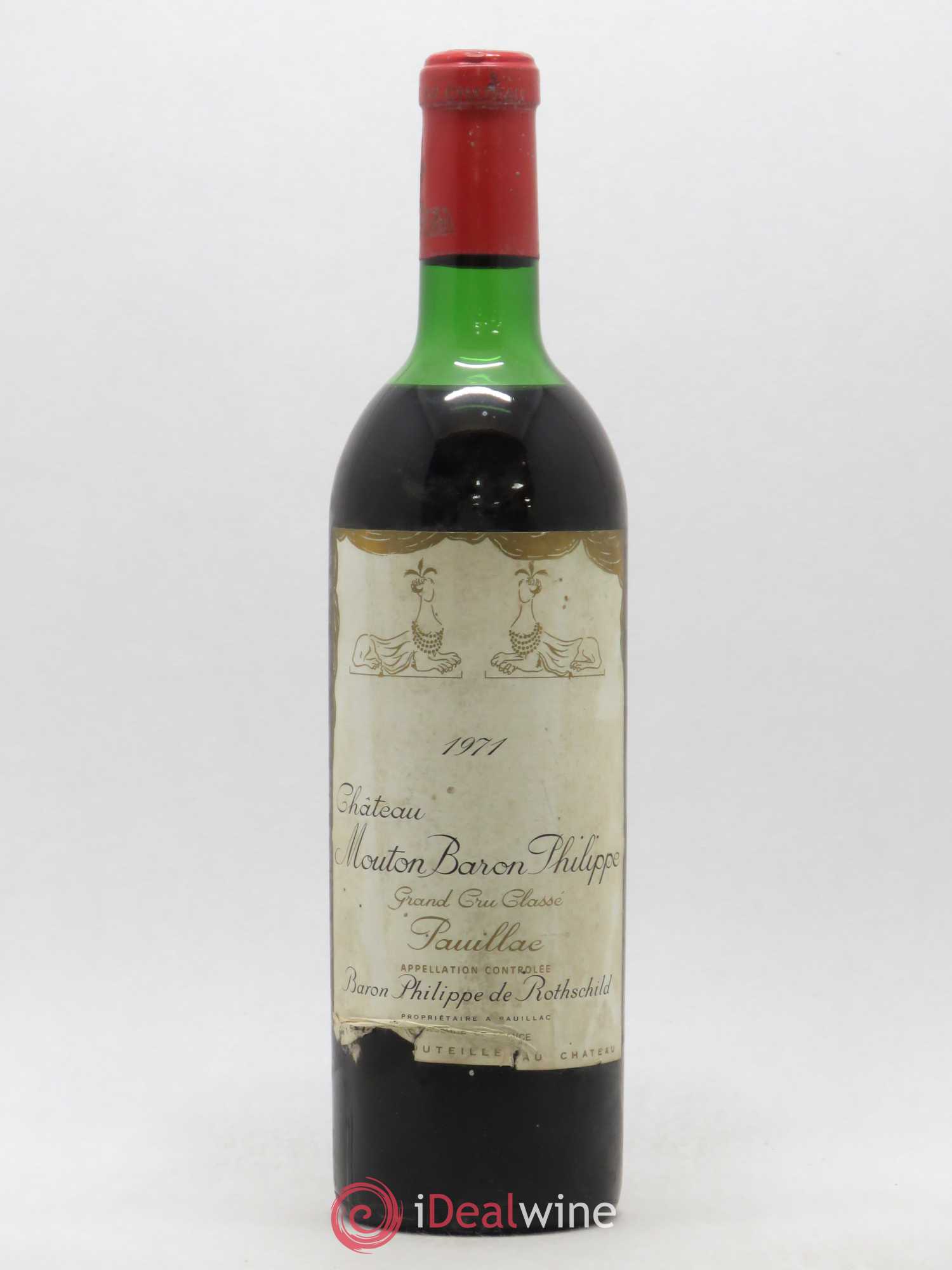 Château d' Armailhac - Mouton Baron(ne) Philippe 5ème Grand Cru Classé 1971 - Lotto di 1 bottiglia - 0