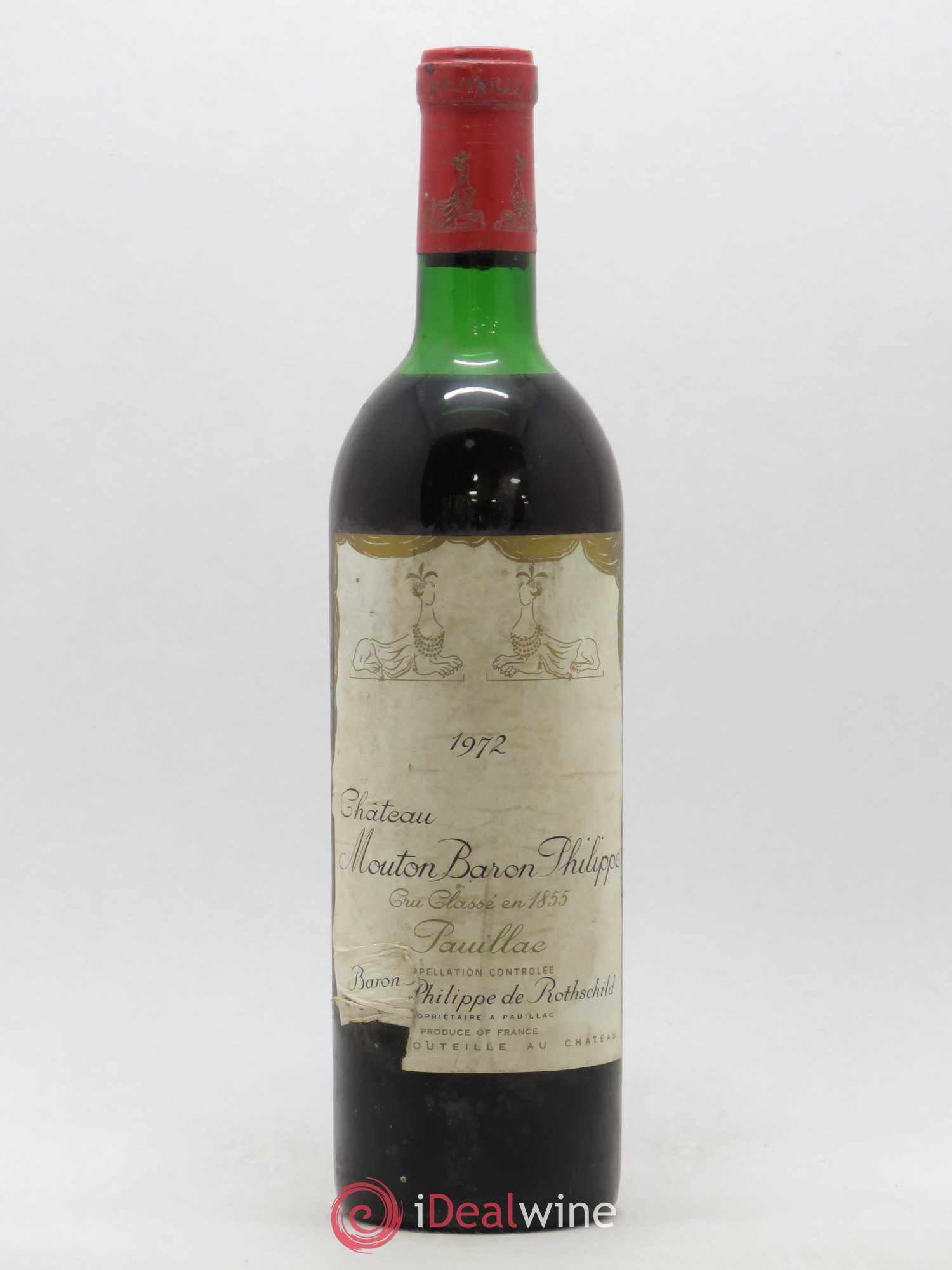 Château d' Armailhac - Mouton Baron(ne) Philippe 5ème Grand Cru Classé 1972 - Lotto di 1 bottiglia - 0