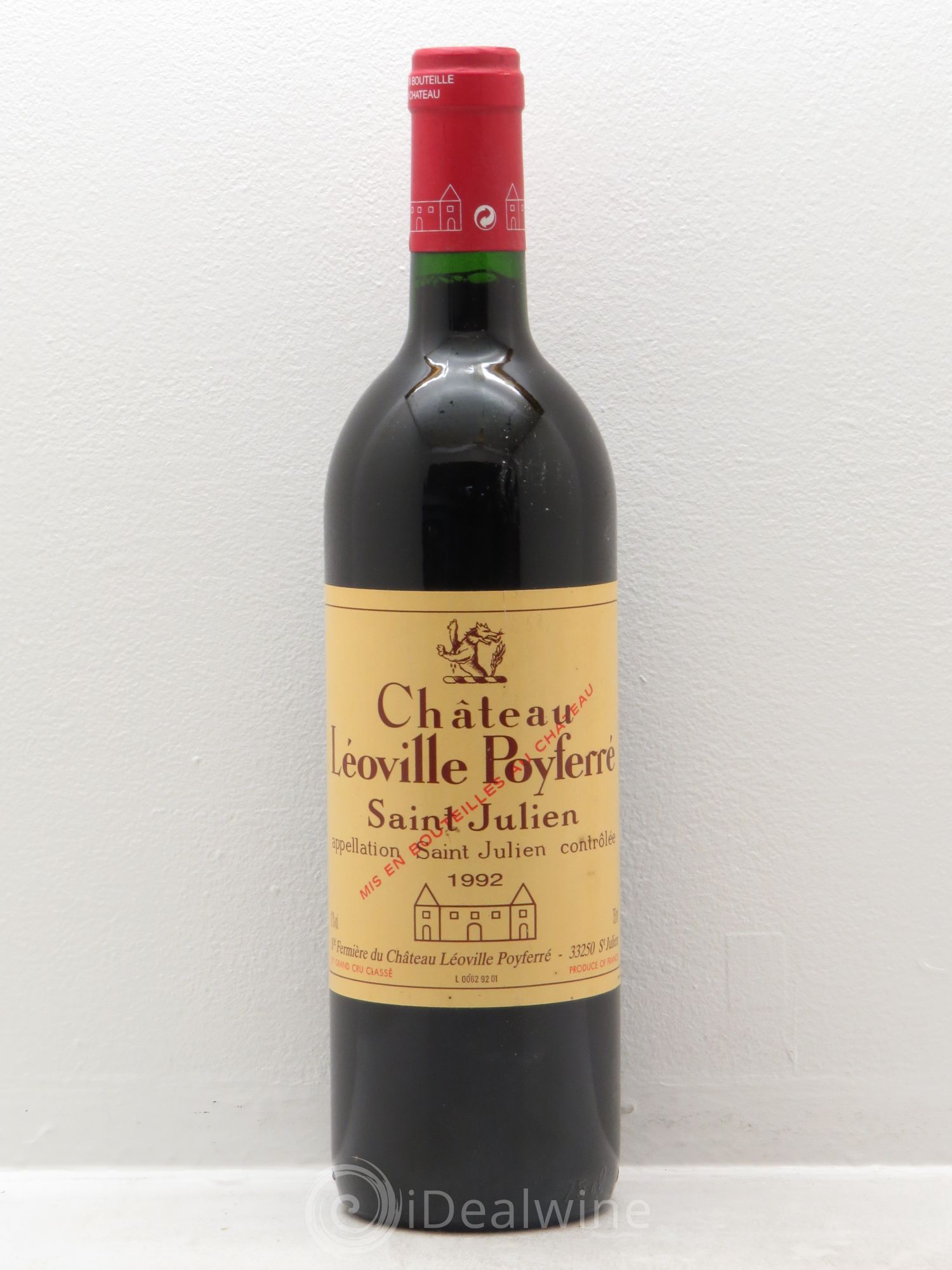 Château Léoville Poyferré 2ème Grand Cru Classé 1992 - Lot de 1 bouteille - 0