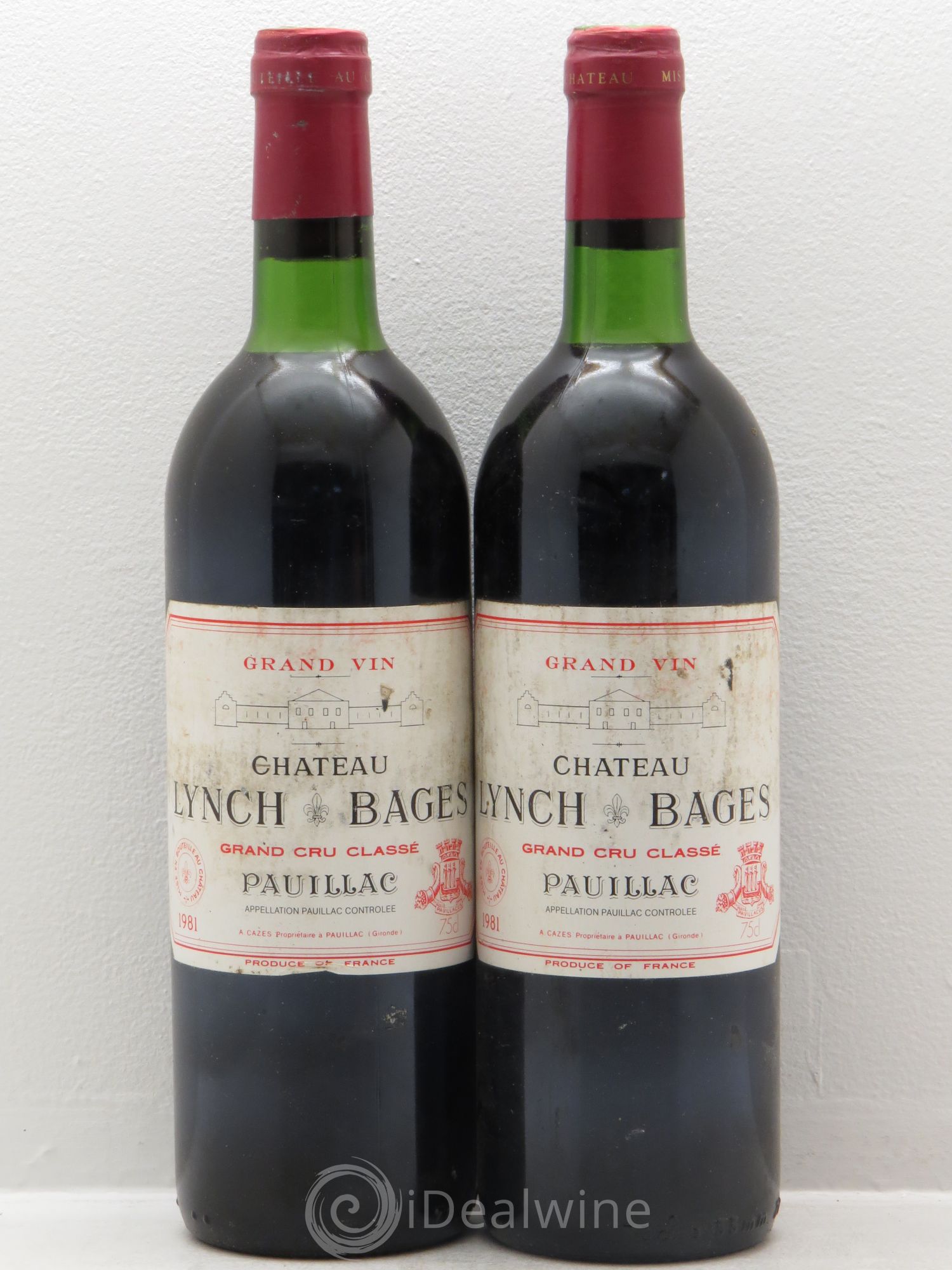 Château Lynch Bages 5ème Grand Cru Classé 1981 - Lot de 2 bouteilles - 0