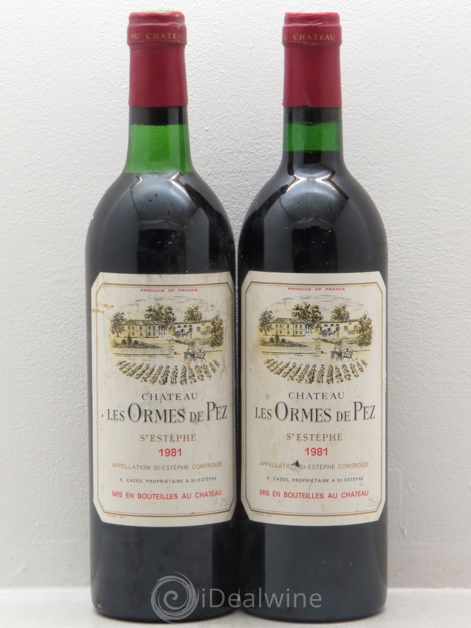 Château les Ormes de Pez 1981 - Lot de 2 bouteilles - 0