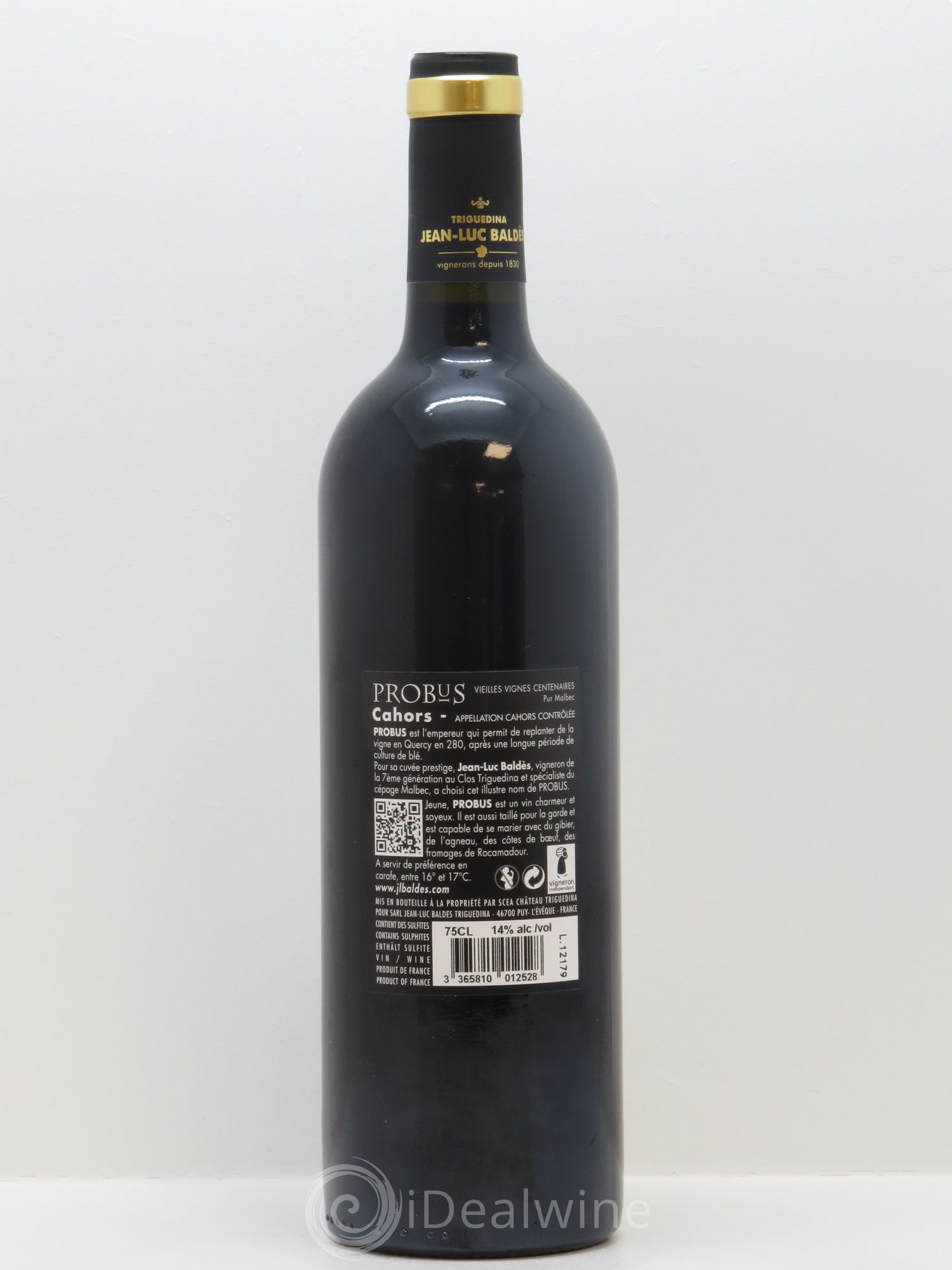 Cahors Clos Triguedina Probus Jean-Luc Baldès 2010 - Lot de 1 bouteille - 1