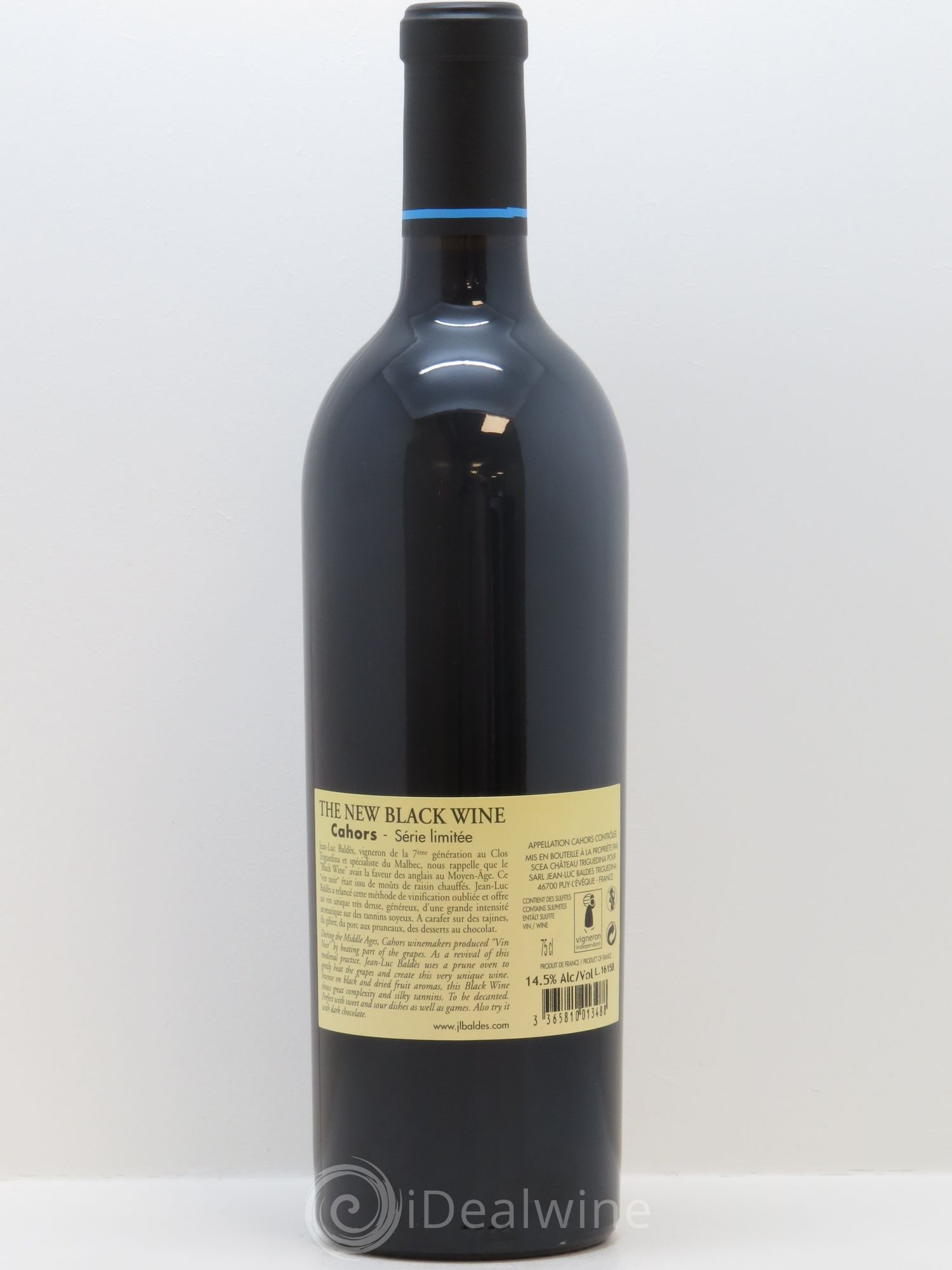Cahors Clos Triguedina New Black Wine Jean-Luc Baldès 2014 - Lot de 1 bouteille - 1