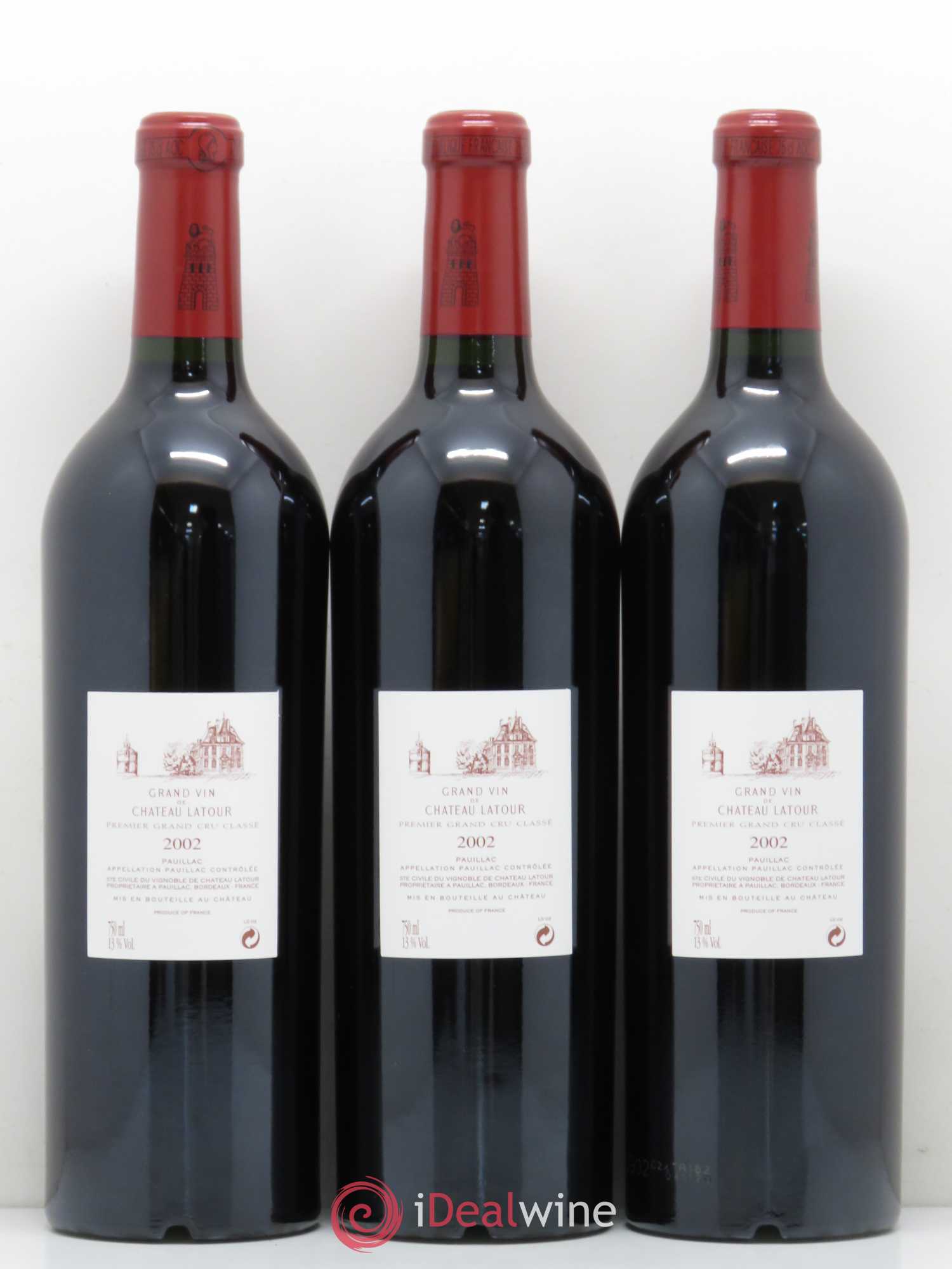 Château Latour 1er Grand Cru Classé 2002 - Lot de 12 bouteilles - 6