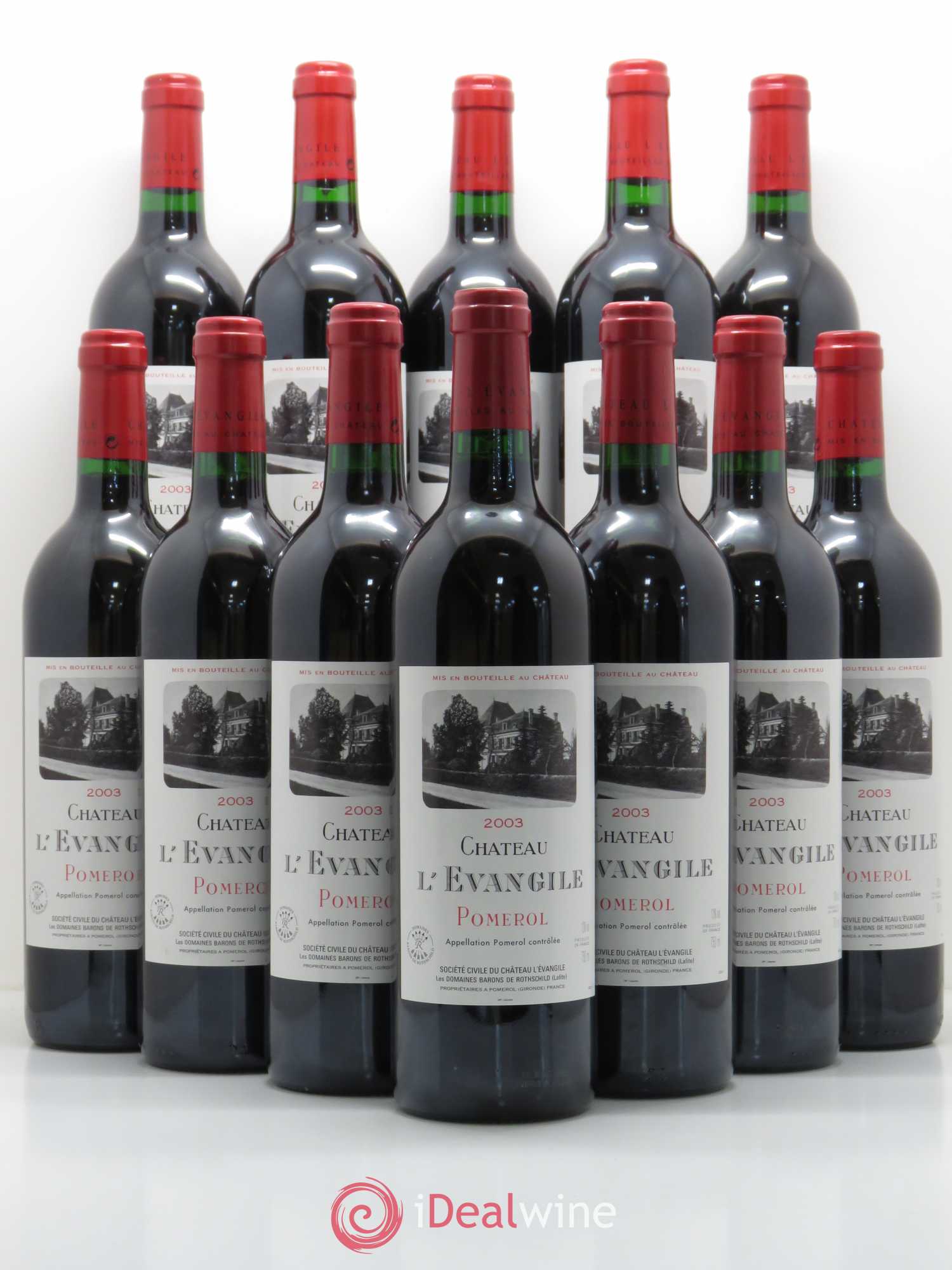 Château l' Évangile 2003 - Lot de 12 bouteilles - 0