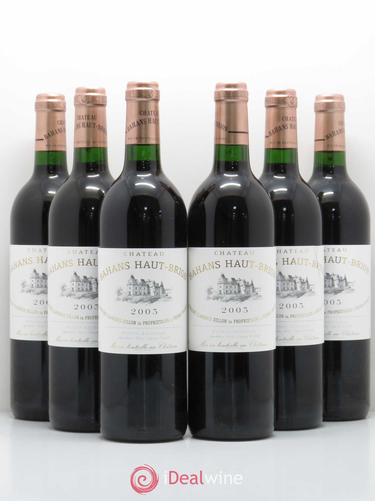 Clarence (Bahans) de Haut-Brion Second Vin 2003 - Lot de 6 bouteilles - 0