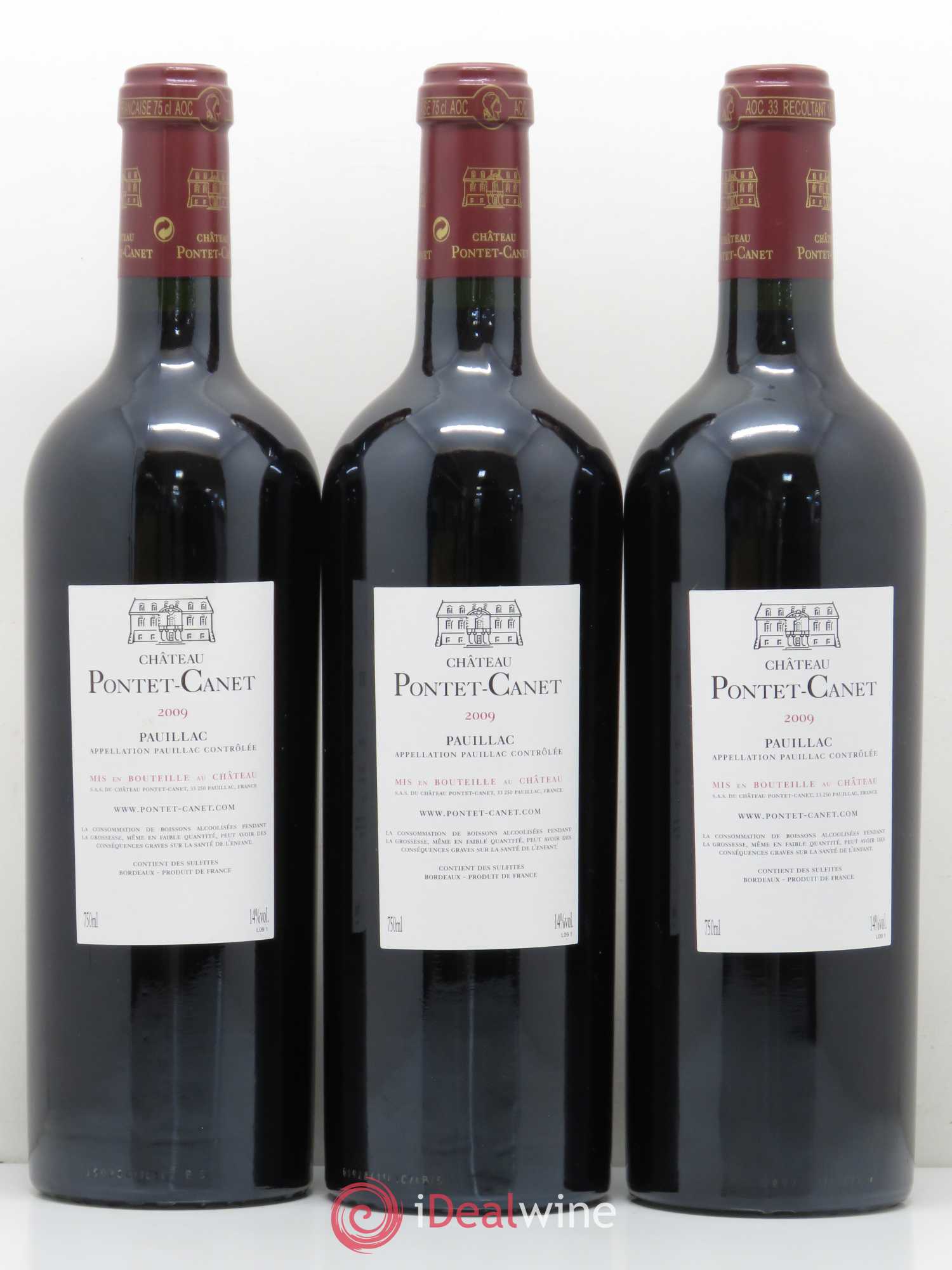 Château Pontet Canet 5ème Grand Cru Classé 2009 - Lot de 12 bouteilles - 6