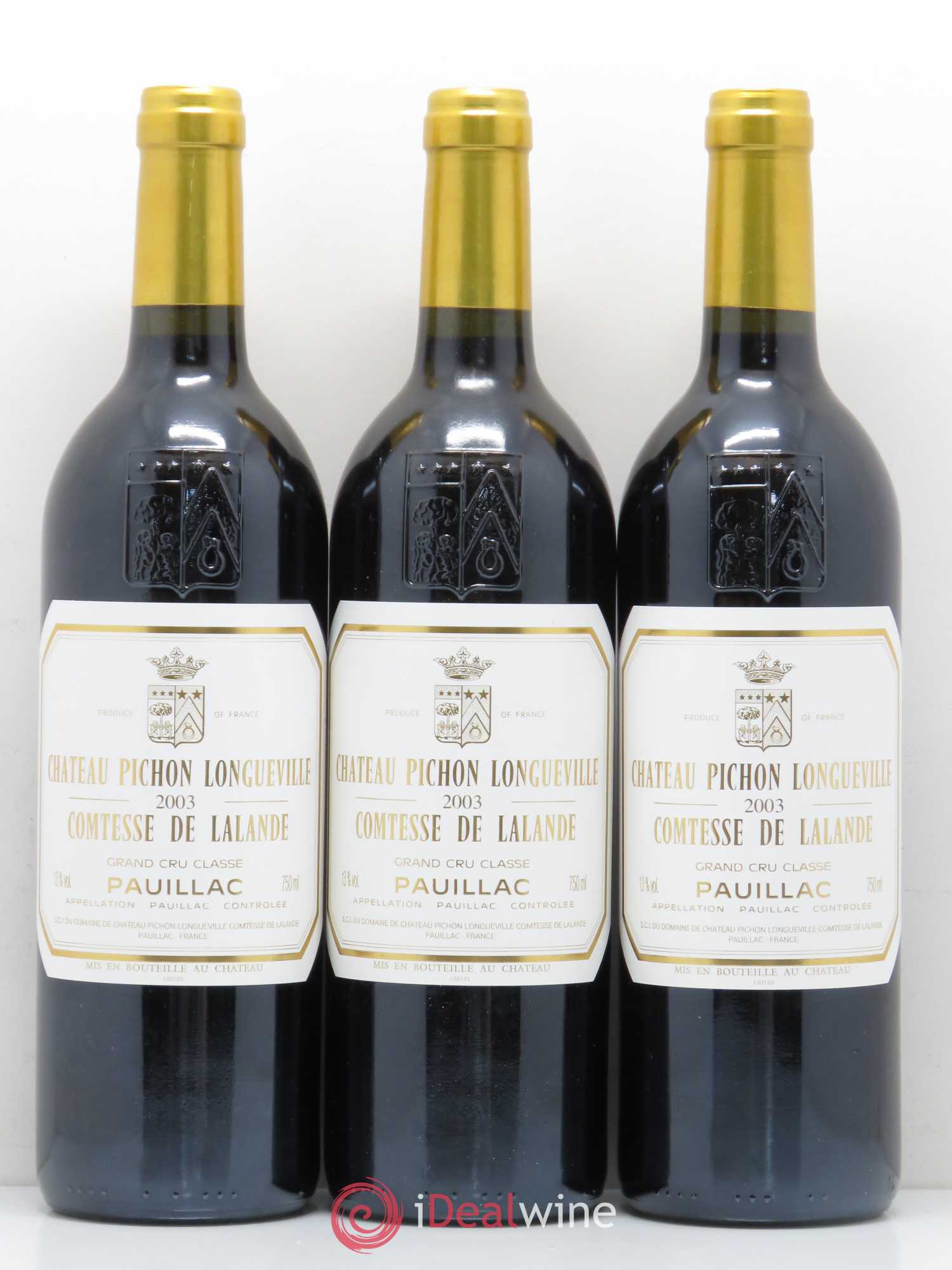 Château Pichon Longueville Comtesse de Lalande 2ème Grand Cru Classé 2003 - Lot de 6 bouteilles - 1