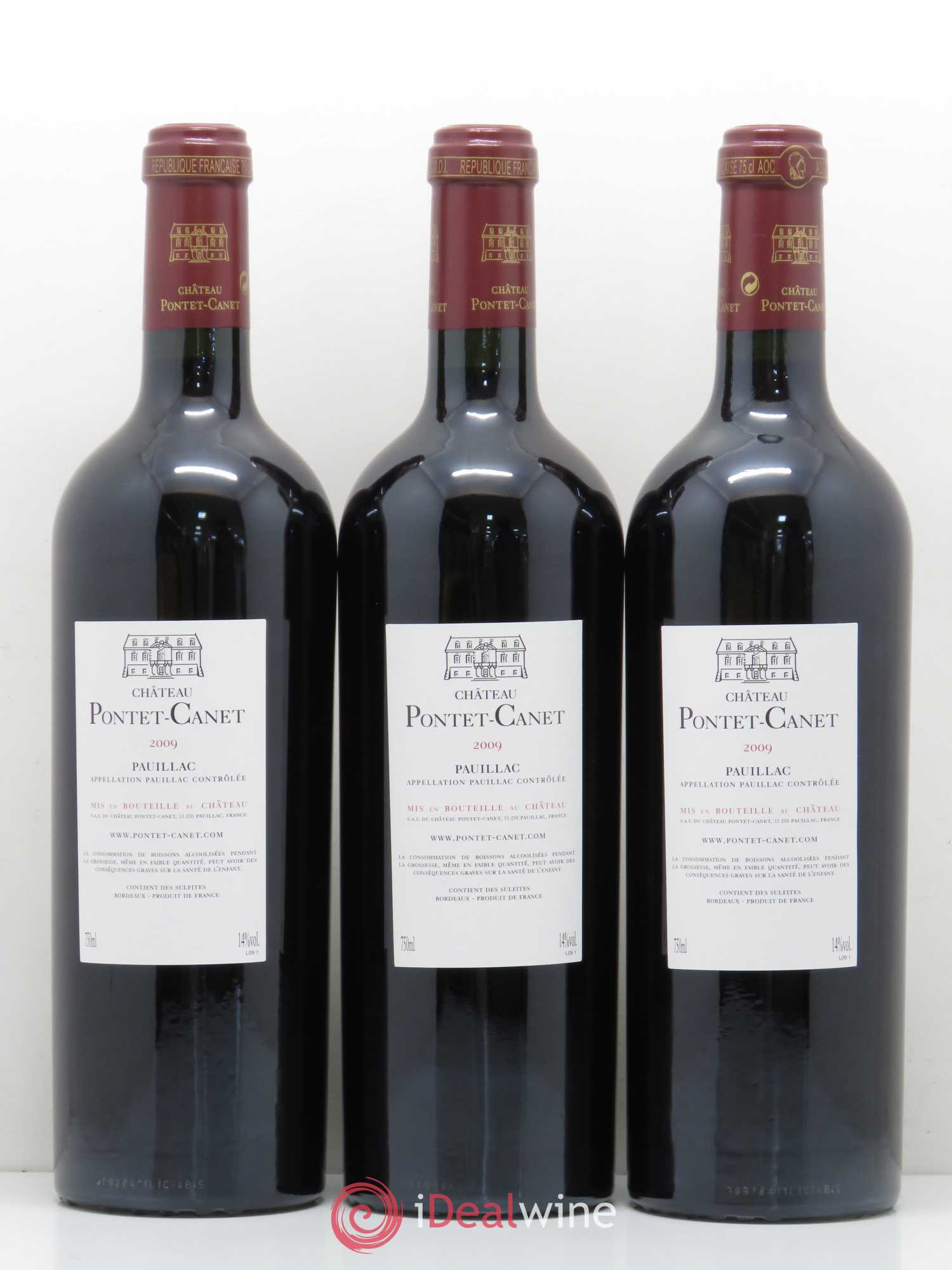 Château Pontet Canet 5ème Grand Cru Classé 2009 - Lot de 12 bouteilles - 8