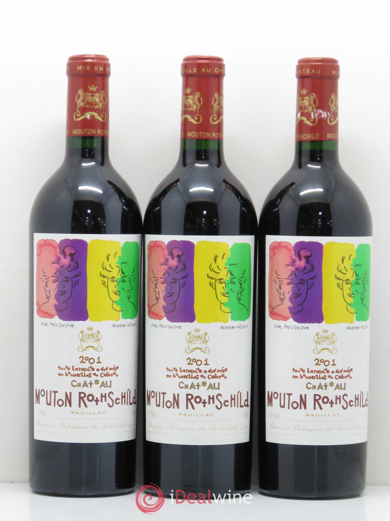 Château Mouton Rothschild 1er Grand Cru Classé 2001 - Lot de 6 bouteilles - 1