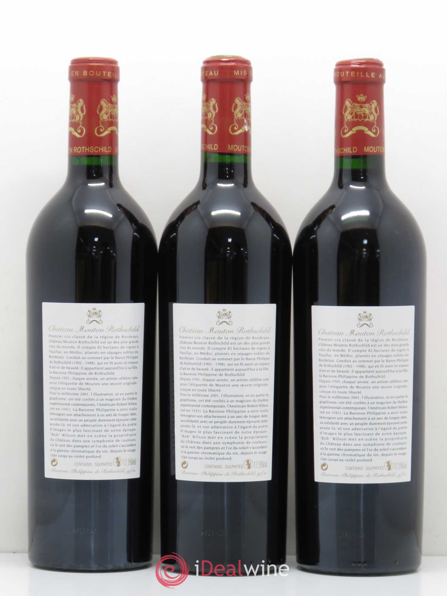 Château Mouton Rothschild 1er Grand Cru Classé 2001 - Lot de 6 bouteilles - 4