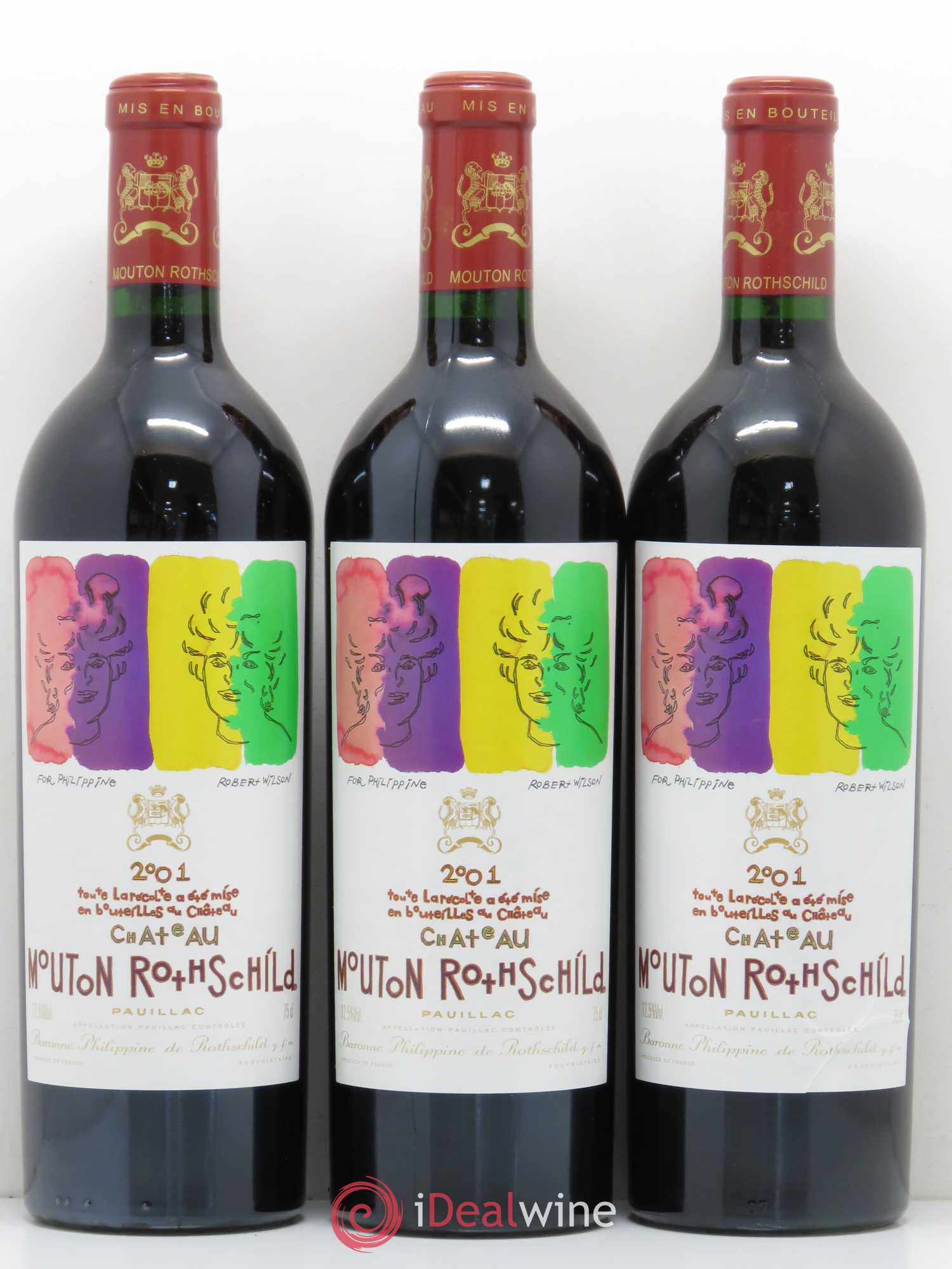 Château Mouton Rothschild 1er Grand Cru Classé 2001 - Lot de 6 bouteilles - 1