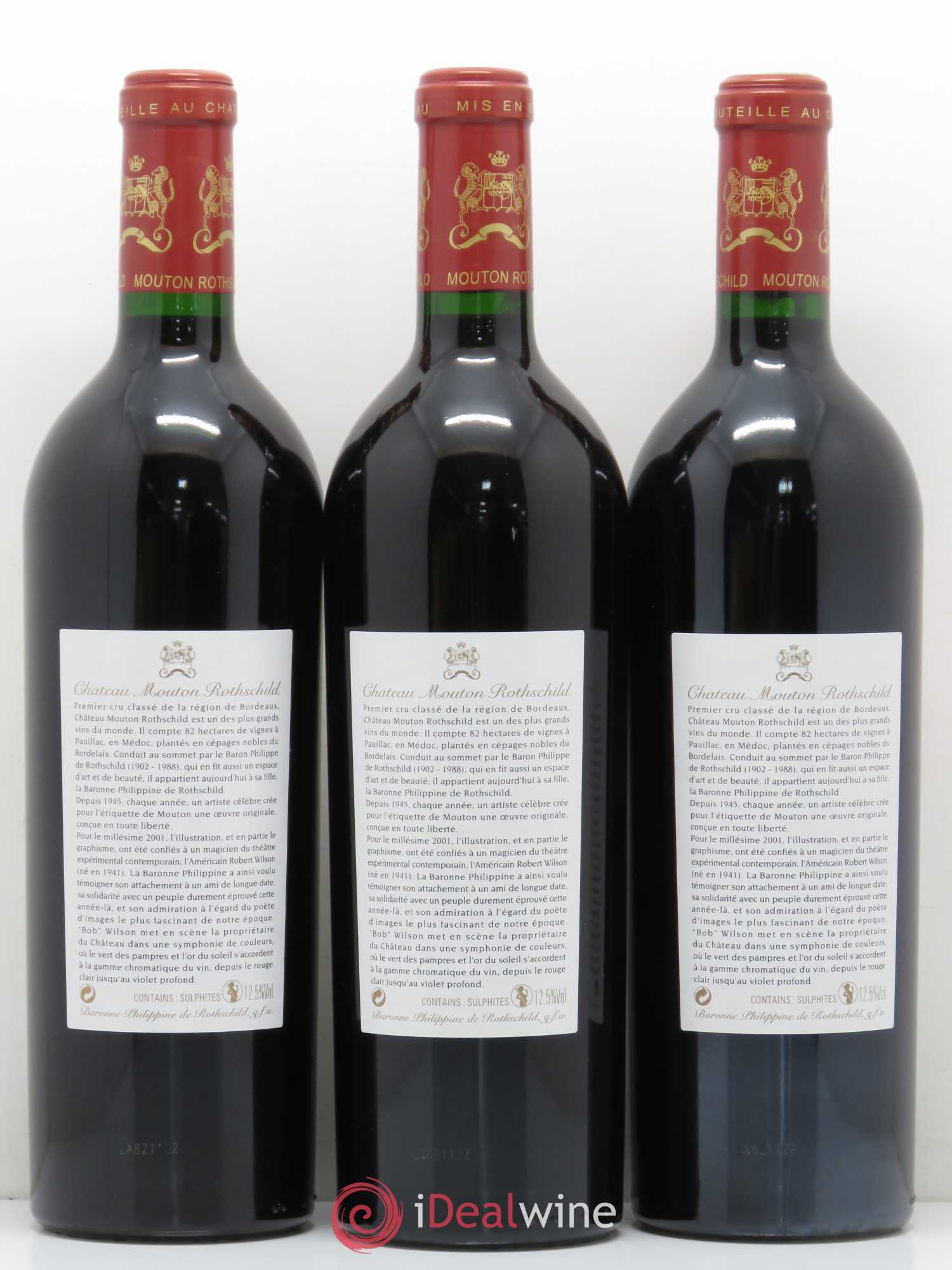 Château Mouton Rothschild 1er Grand Cru Classé 2001 - Lot de 6 bouteilles - 4