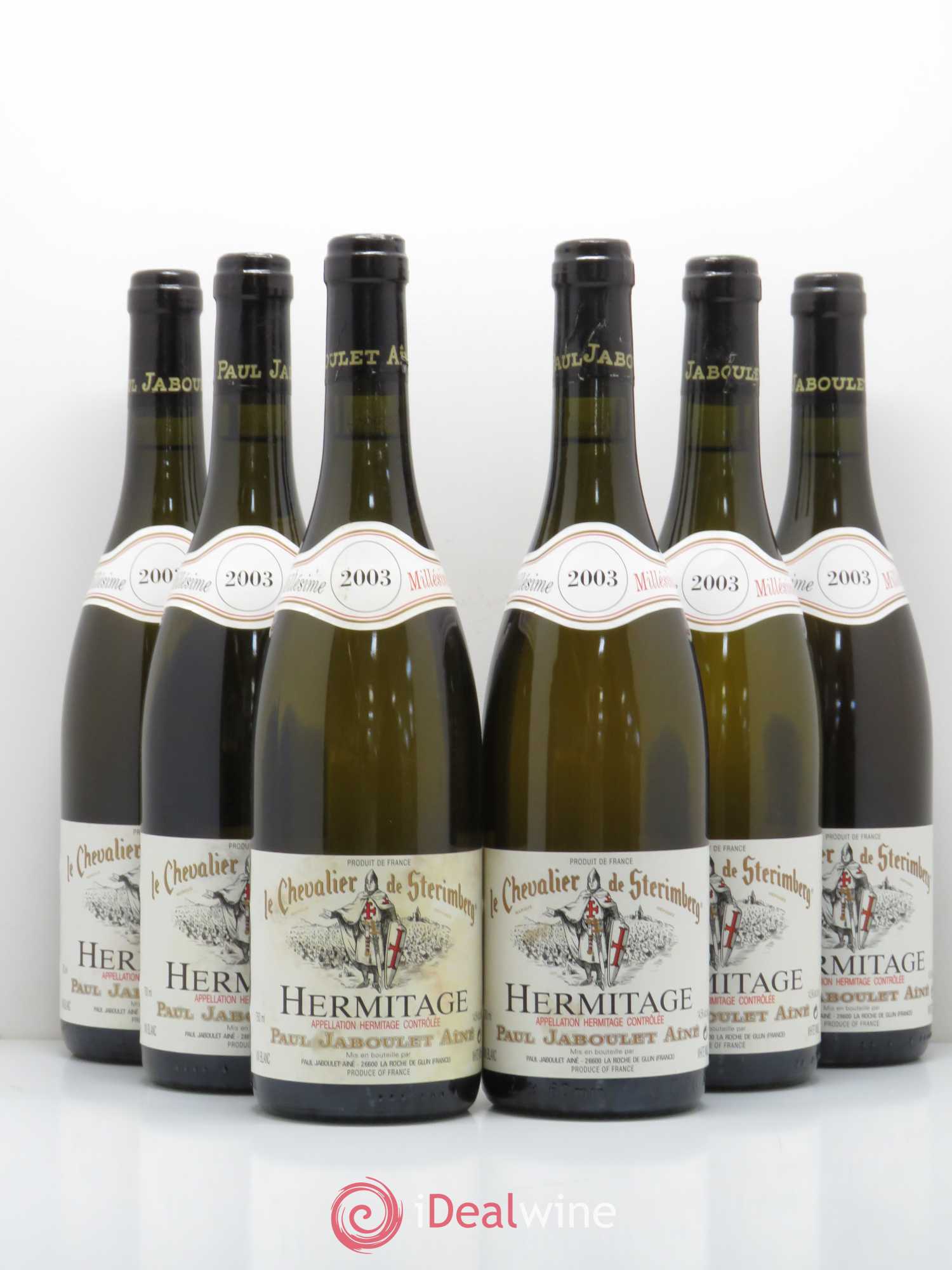 Hermitage Chevalier de Sterimberg Paul Jaboulet Ainé 2003 - Lot de 6 bouteilles - 0
