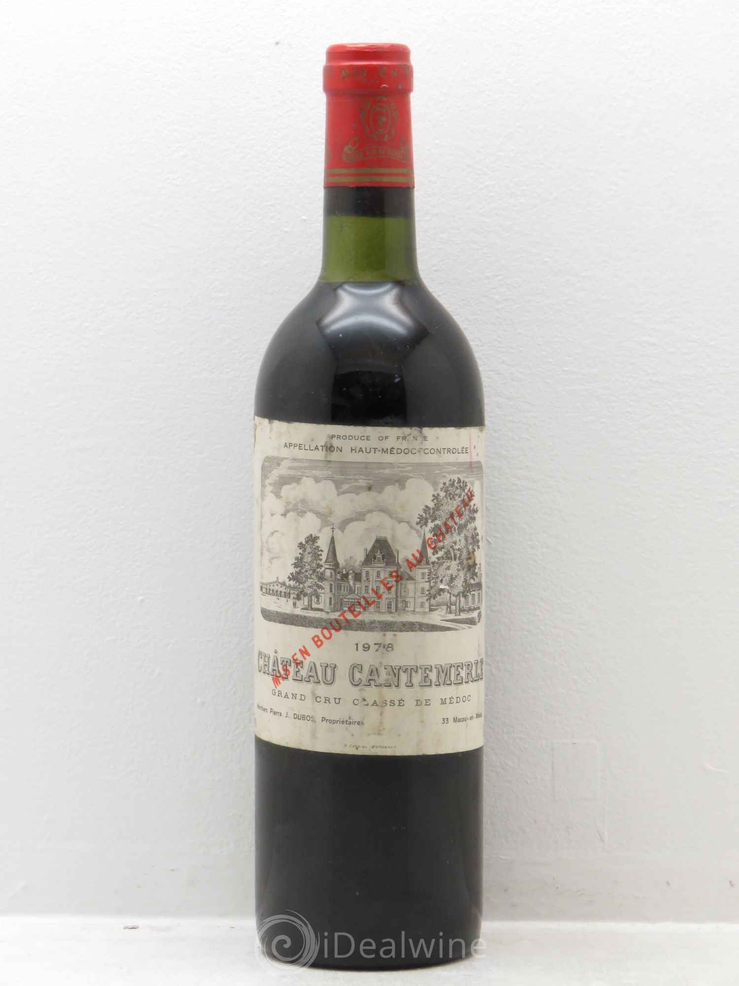 Château Cantemerle 5ème Grand Cru Classé 1978 - Lot de 1 bouteille - 0