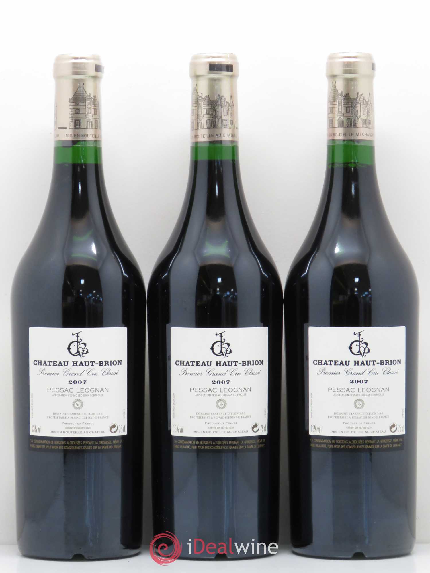 Château Haut Brion 1er Grand Cru Classé 2007 - Lot de 12 bouteilles - 8