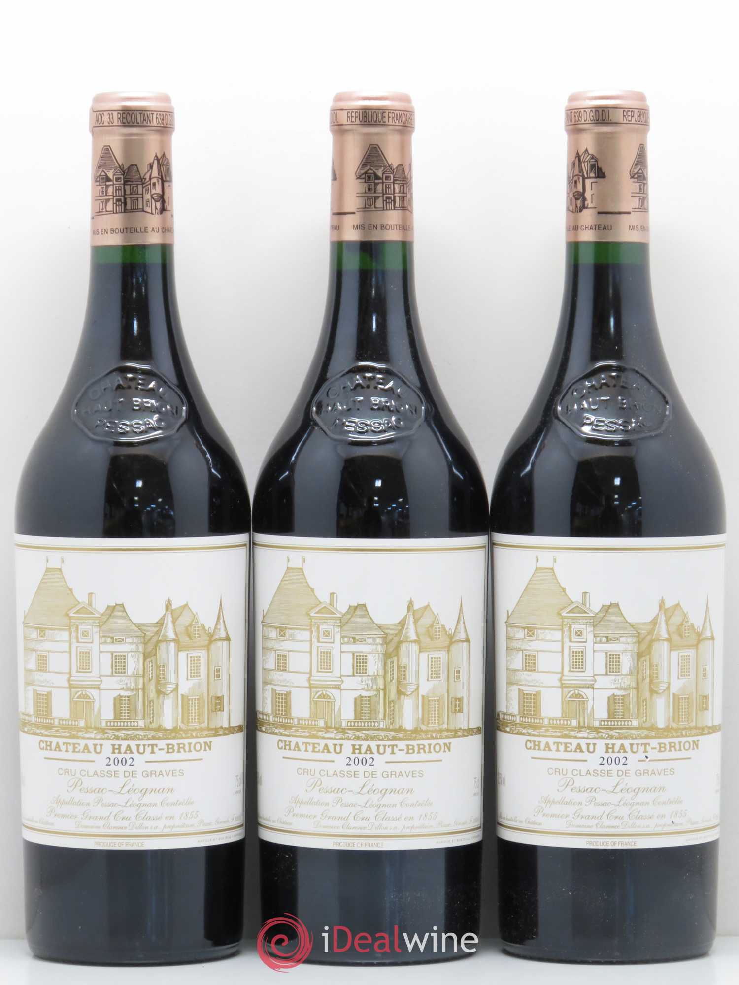 Château Haut Brion 1er Grand Cru Classé 2002 - Lot de 12 bouteilles - 1