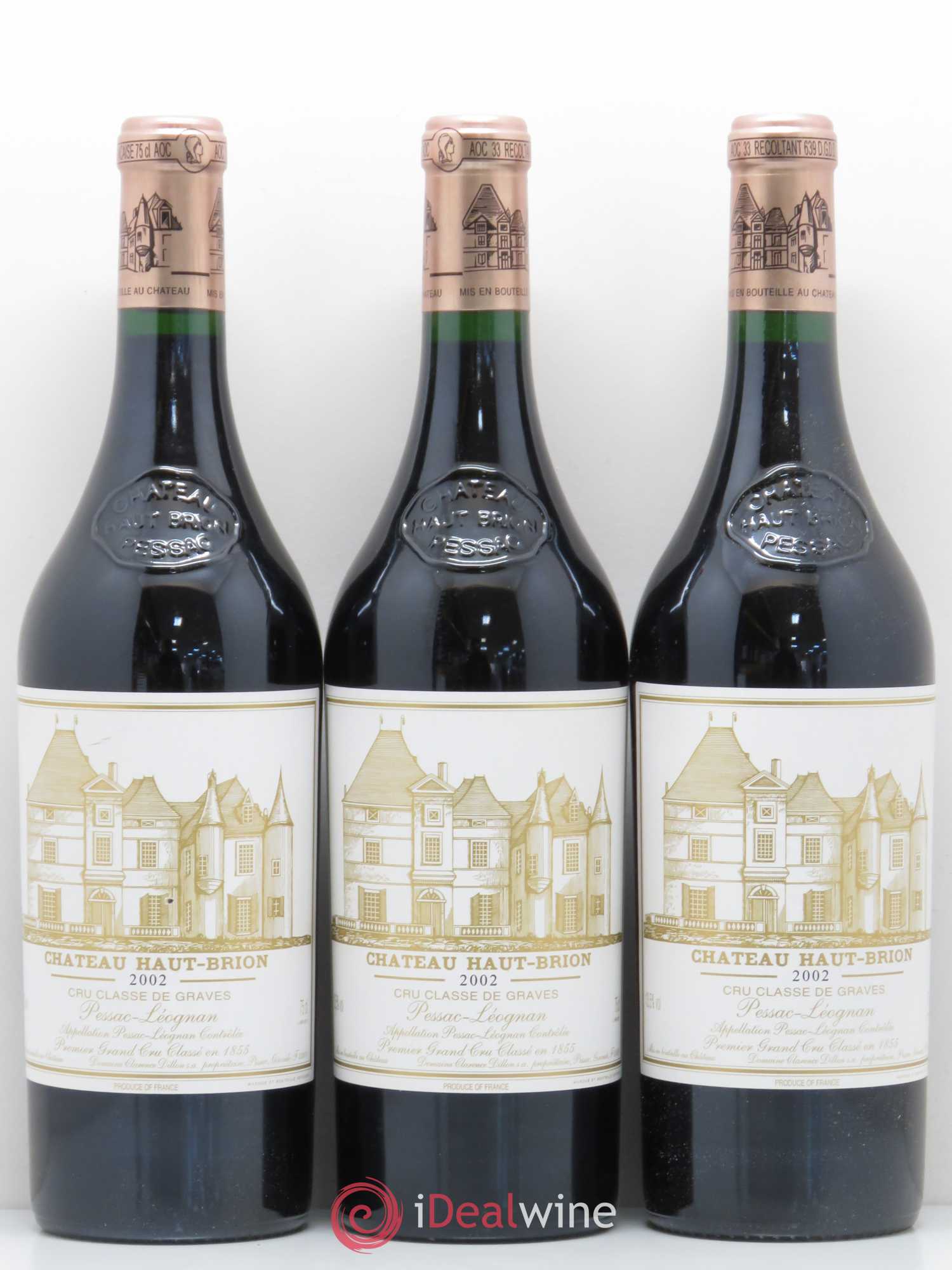 Château Haut Brion 1er Grand Cru Classé 2002 - Lot de 12 bouteilles - 2
