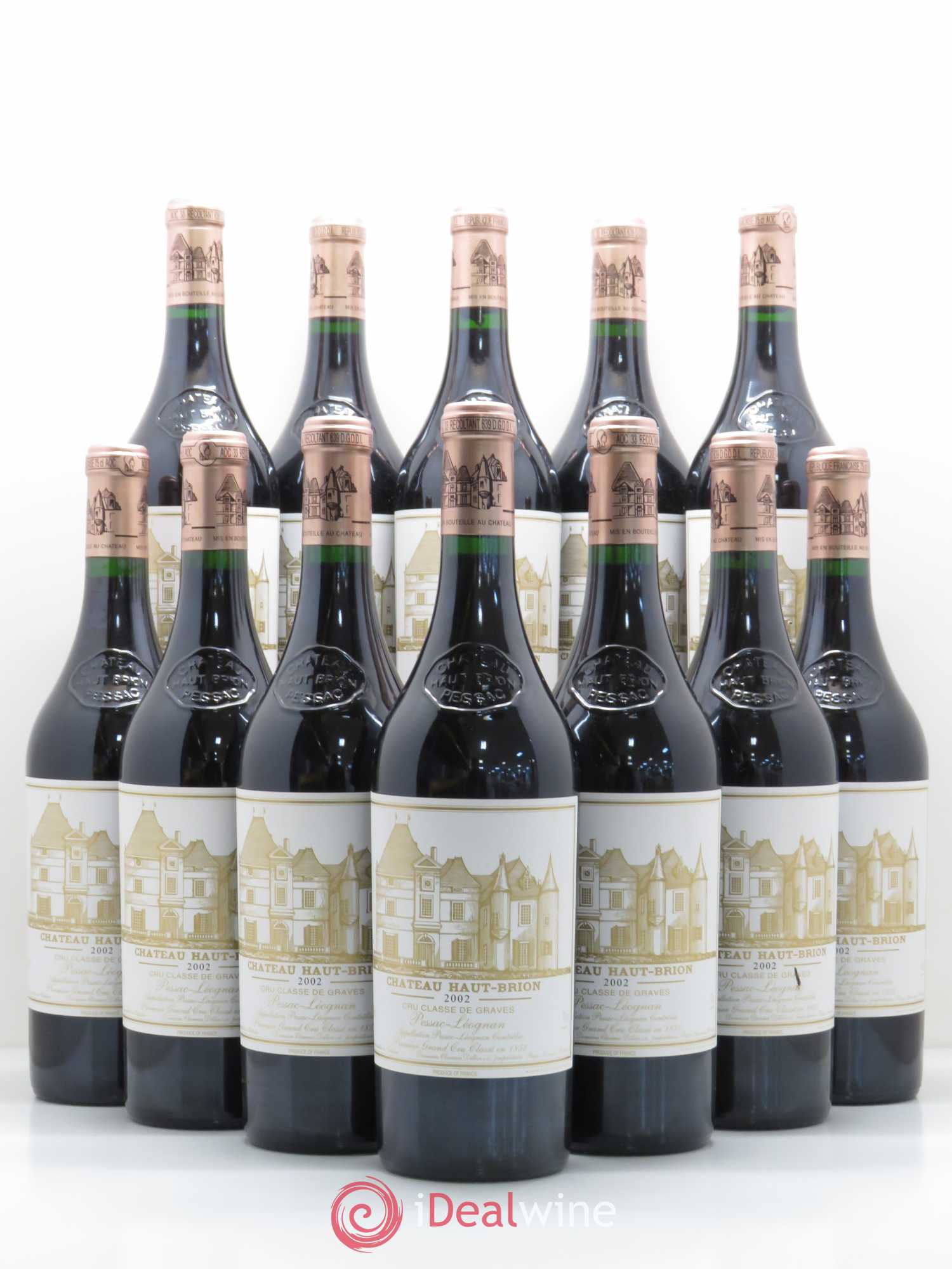 Château Haut Brion 1er Grand Cru Classé 2002 - Lot de 12 bouteilles - 0