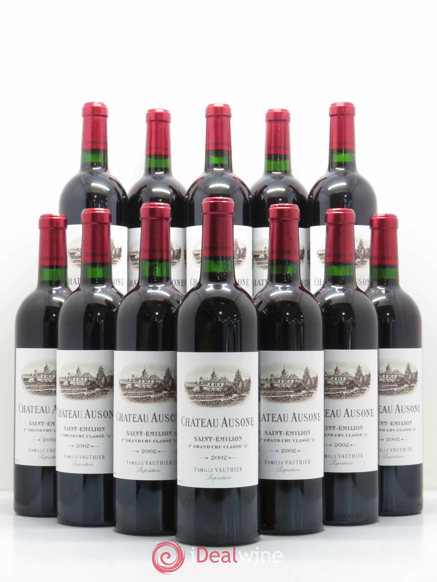 Château Ausone 1er Grand Cru Classé A 2002 - Lot de 12 bouteilles - 0