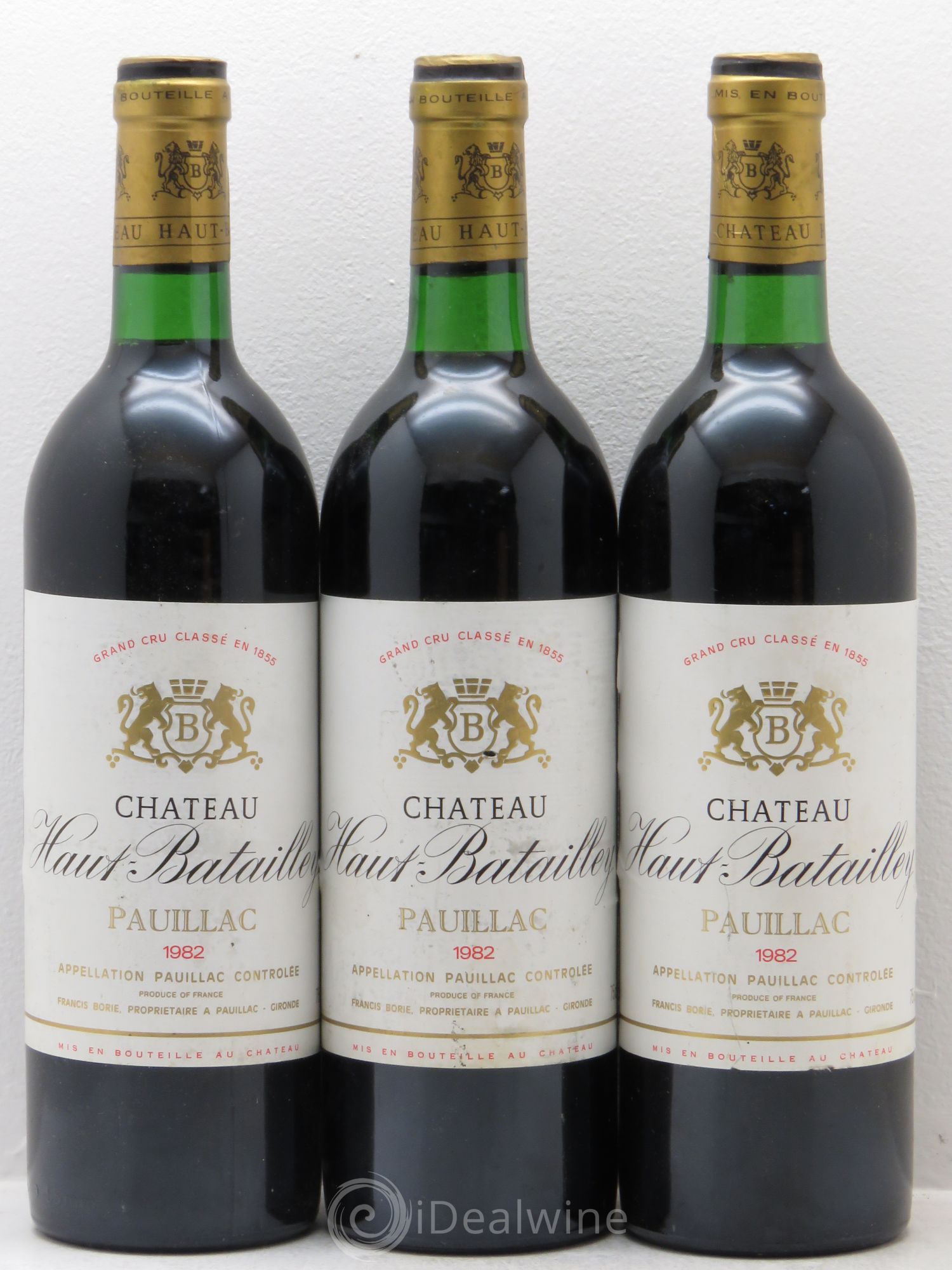 Château Haut Batailley 5ème Grand Cru Classé 1982 - Lot de 3 bouteilles - 0