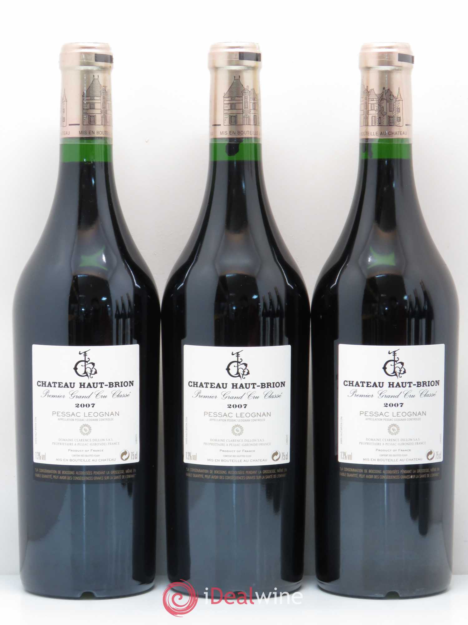 Château Haut Brion 1er Grand Cru Classé 2007 - Lot de 6 bouteilles - 2