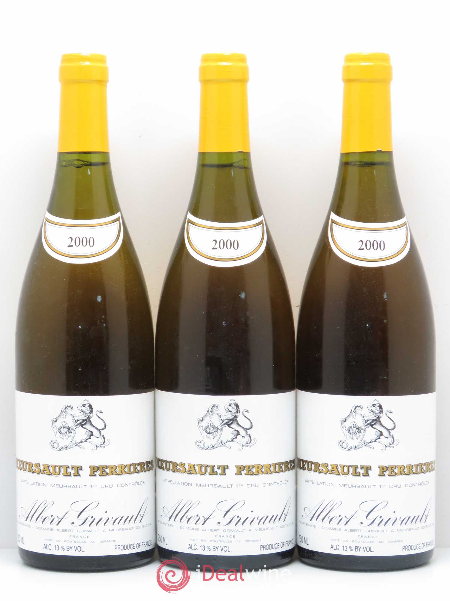 Meursault 1er Cru Perrières Albert Grivault 2000 - Lot de 3 bouteilles - 0