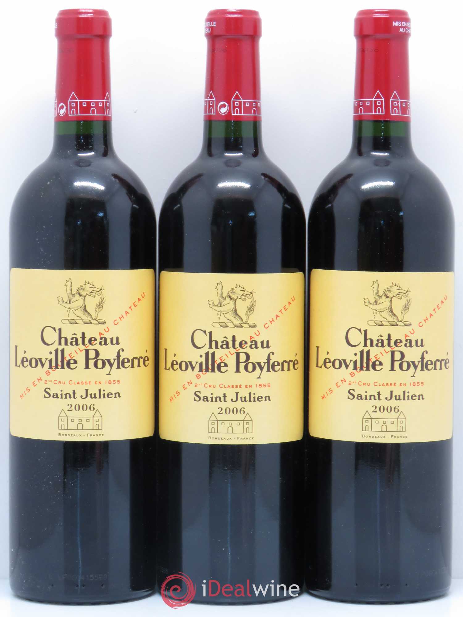 Château Léoville Poyferré 2ème Grand Cru Classé 2006 - Lot de 3 bouteilles - 0