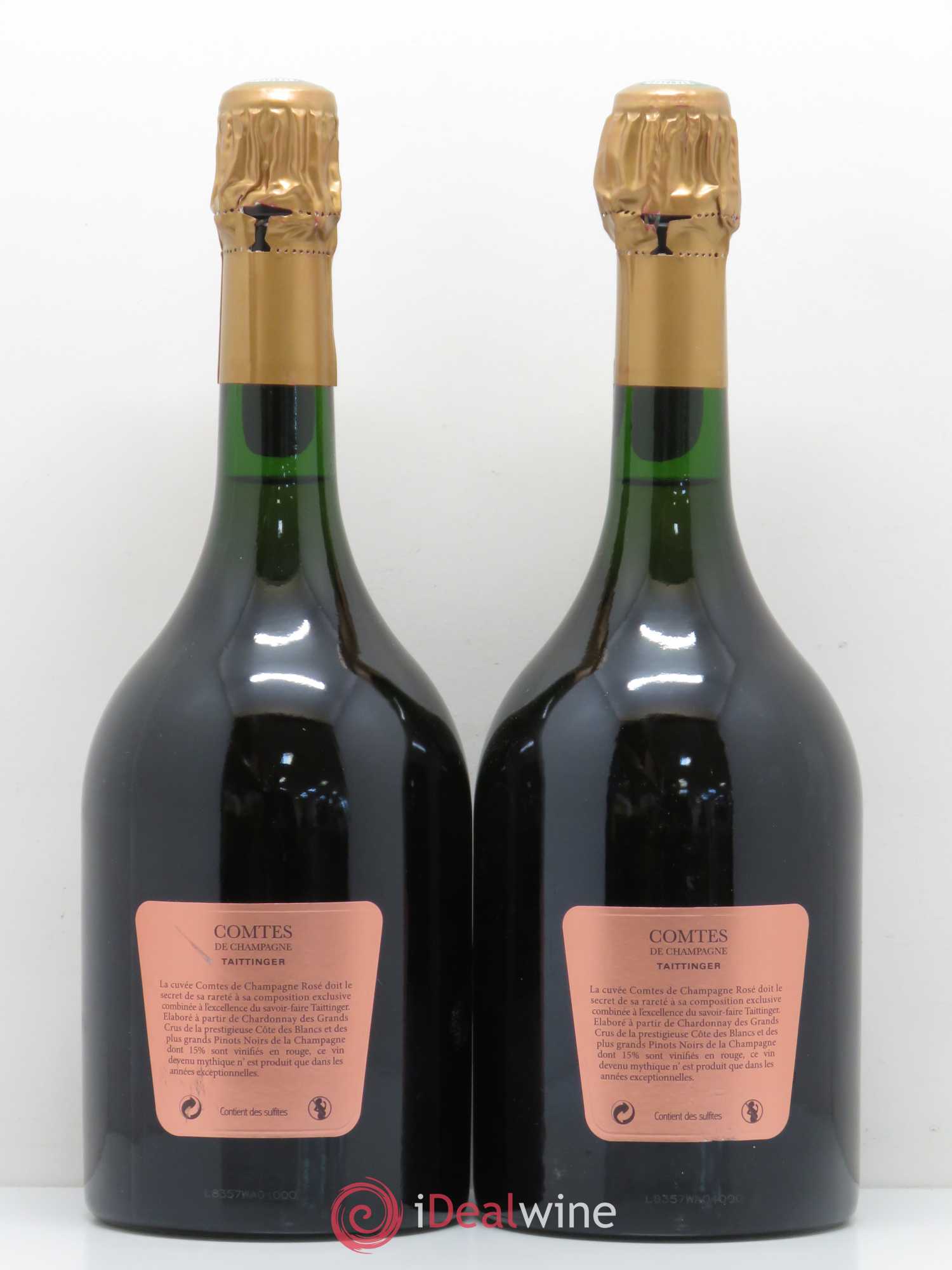 Comtes de Champagne Rosé Grand Cru Brut Taittinger 2004 - Lot de 2 bouteilles - 1