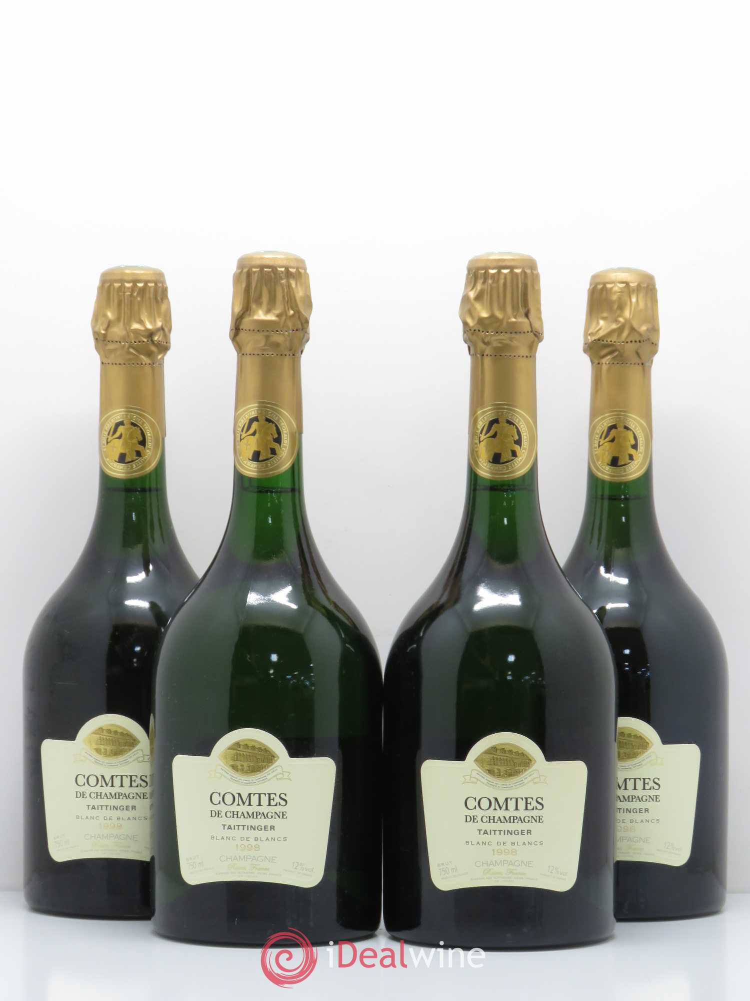 Comtes de Champagne Taittinger 1998 - Lot de 4 bouteilles - 0