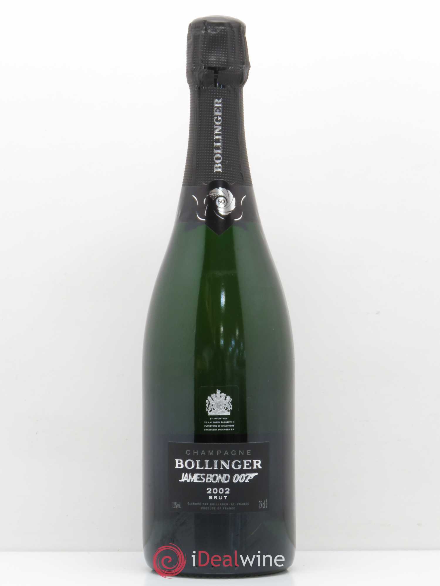 Grande Année Brut Bollinger édition limitée James Bond 007 2002 - Lot de 1 bouteille - 0