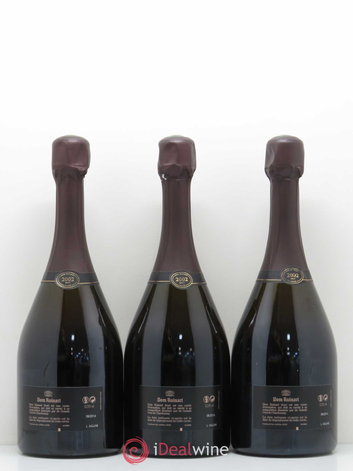 Dom Ruinart Brut Ruinart 2002 - Lot de 3 bouteilles - 1
