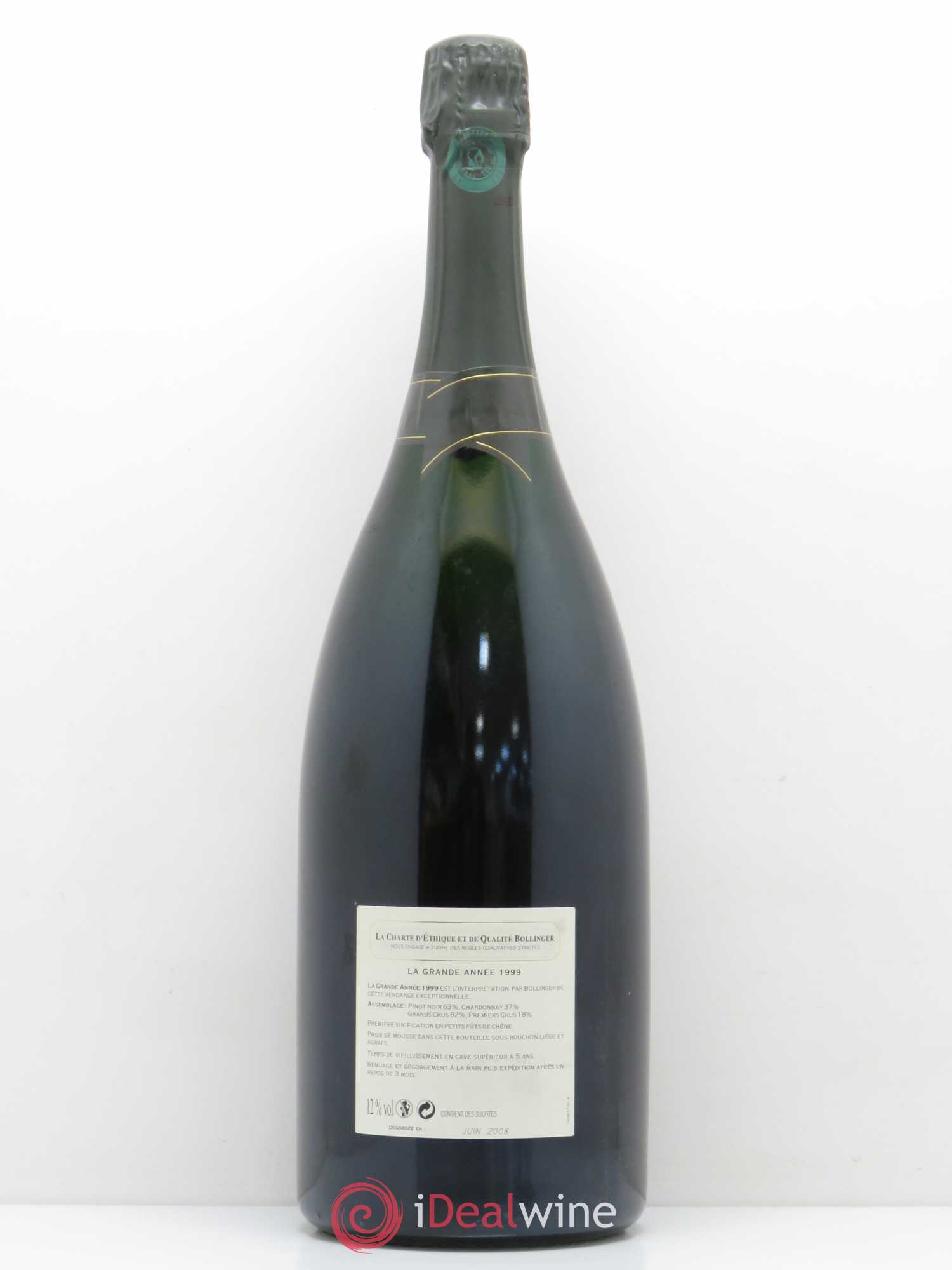 La Grande Année Brut Bollinger 1999 - Lot de 1 magnum - 1
