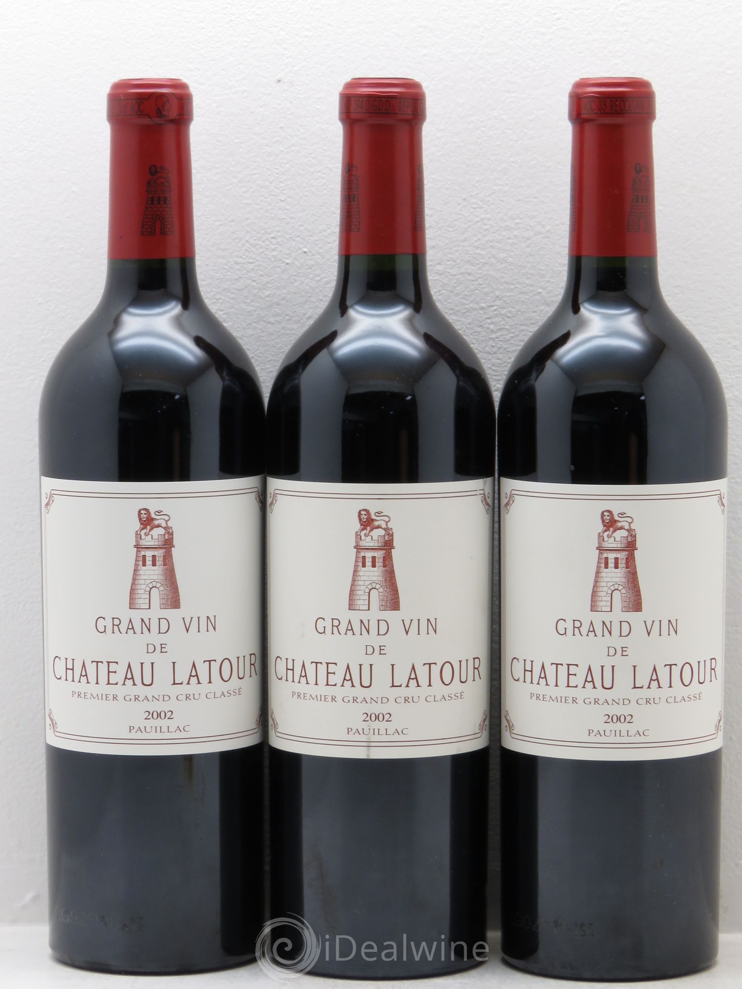 Château Latour 1er Grand Cru Classé 2002 - Lot de 3 bouteilles - 0