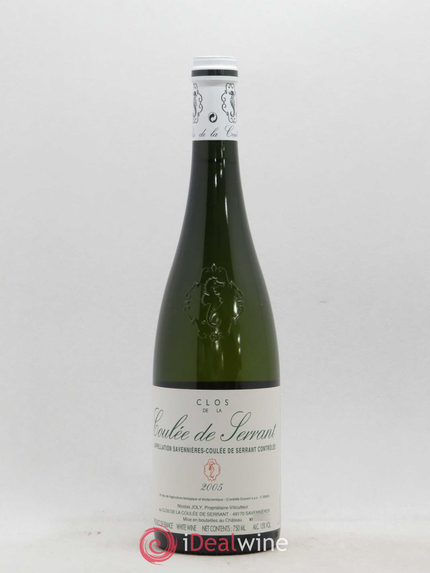 Savennières Clos de la Coulée de Serrant Vignobles de la Coulée de Serrant - Nicolas Joly 2005 - Lot de 1 bouteille - 0