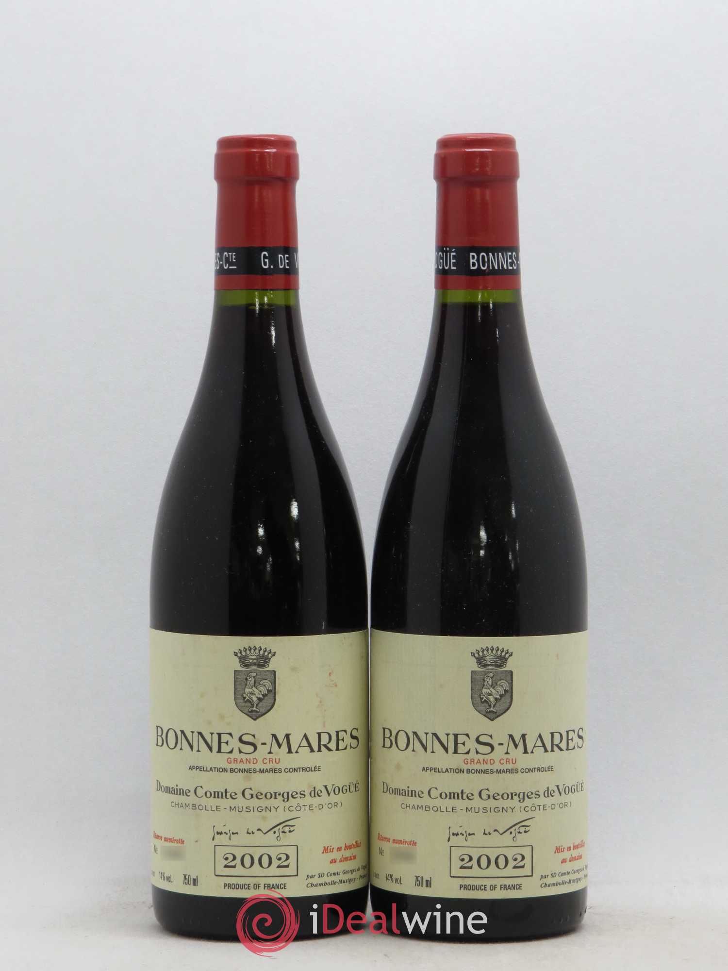Bonnes-Mares Grand Cru Comte Georges de Vogüé 2002 - Lot de 2 bouteilles - 0