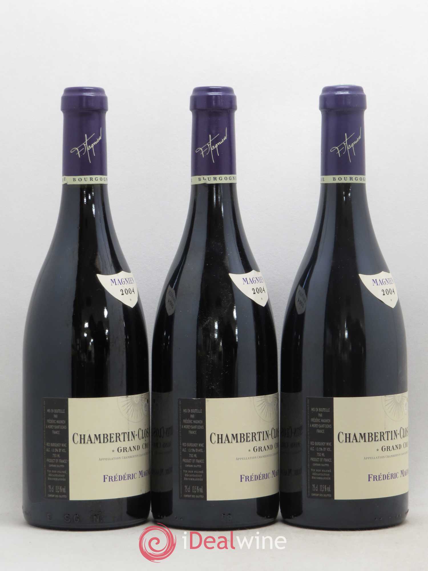 Chambertin Clos de Bèze Grand Cru Frédéric Magnien 2004 - Lot de 3 bouteilles - 1