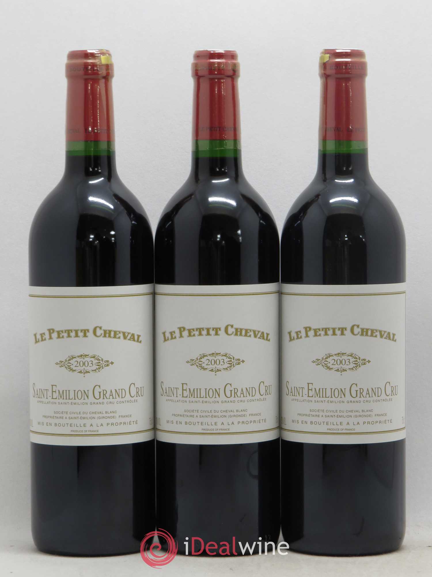 Le Petit Cheval Second Vin 2003 - Lot de 3 bouteilles - 0